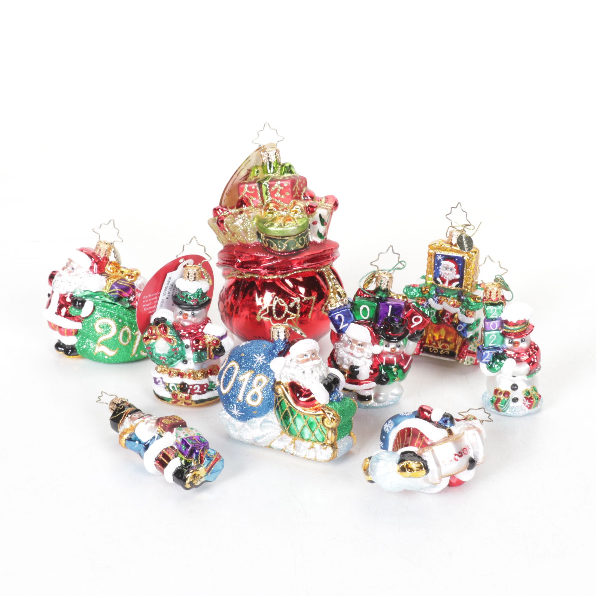 Christopher Radko Annual Glass Christmas Ornaments, 2015 - 2023