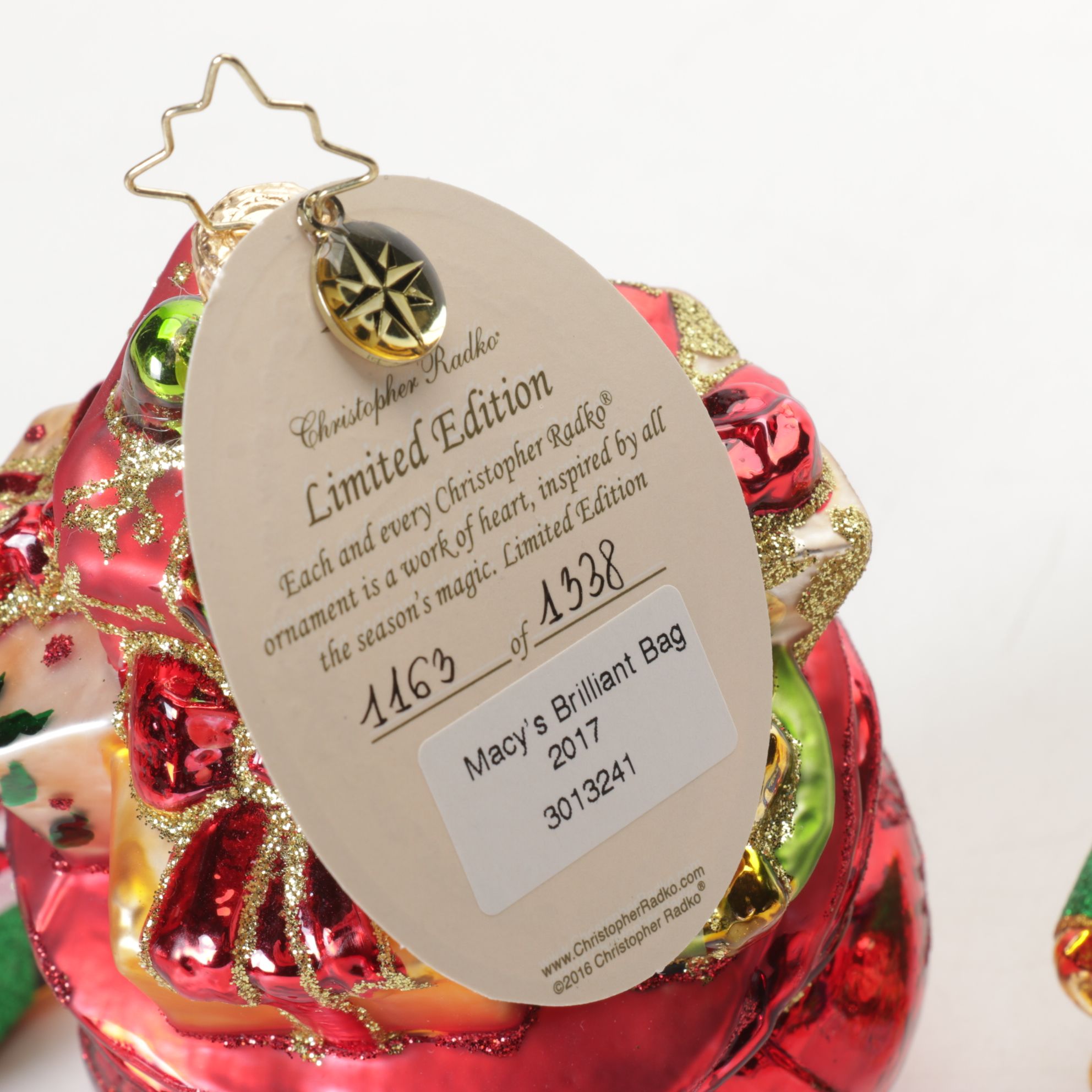 Christopher Radko Annual Glass Christmas Ornaments, 2015 - 2023