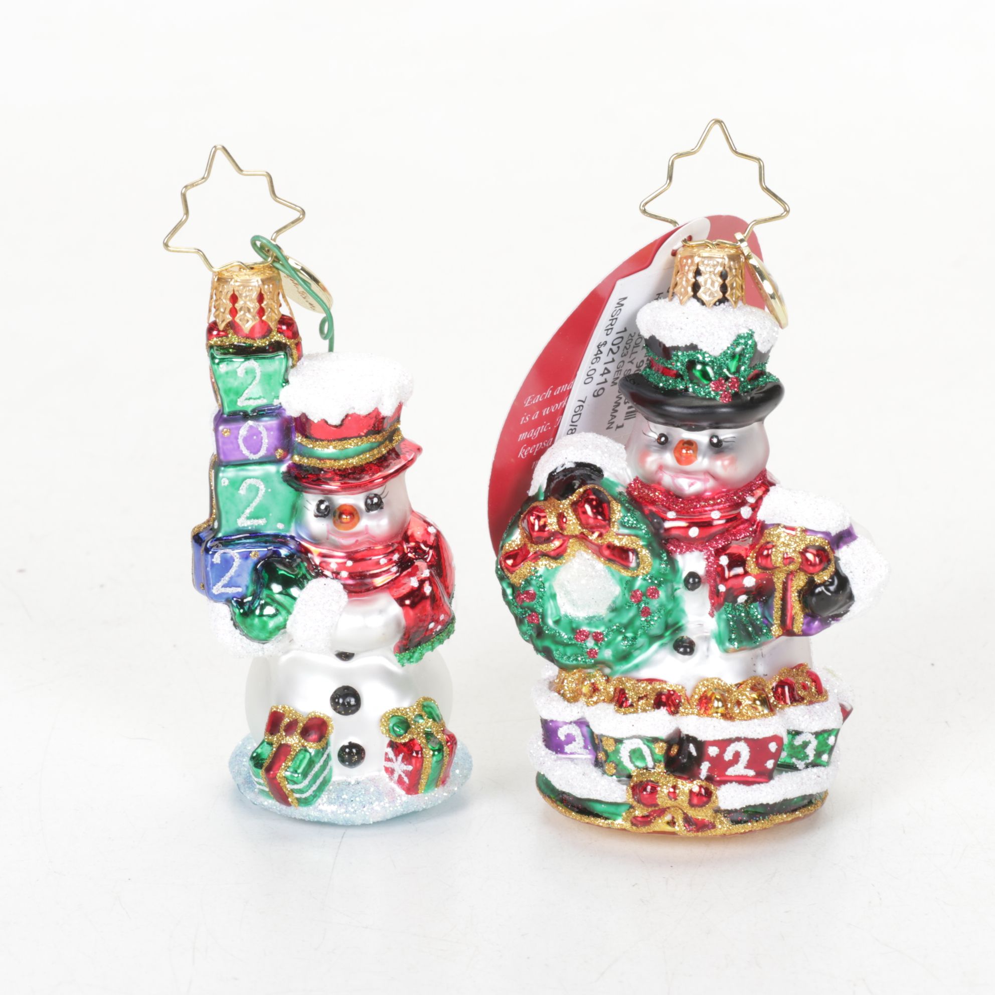 Christopher Radko Annual Glass Christmas Ornaments, 2015 - 2023