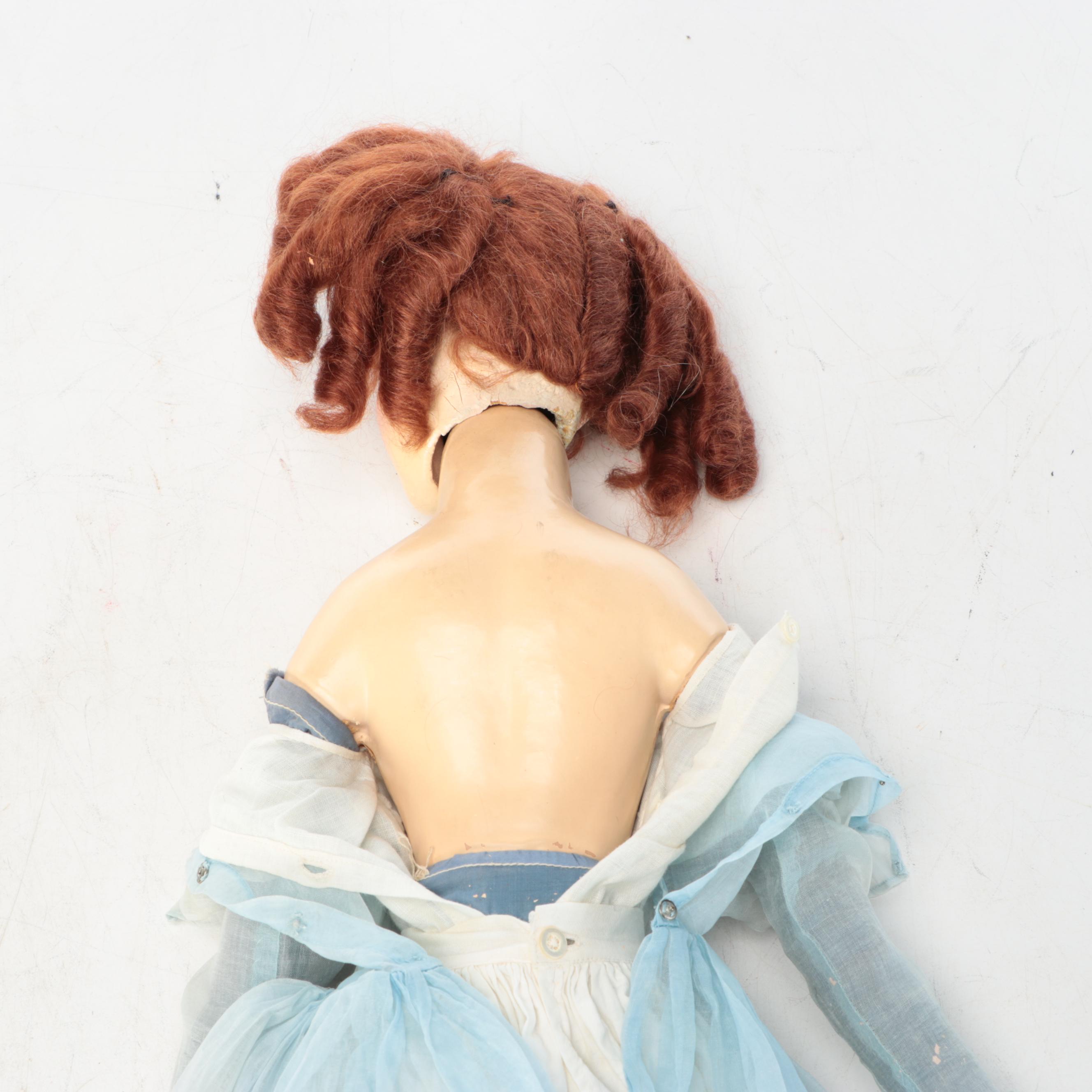 Art Deco Style Composite Boudoir Doll, Early 20th Century