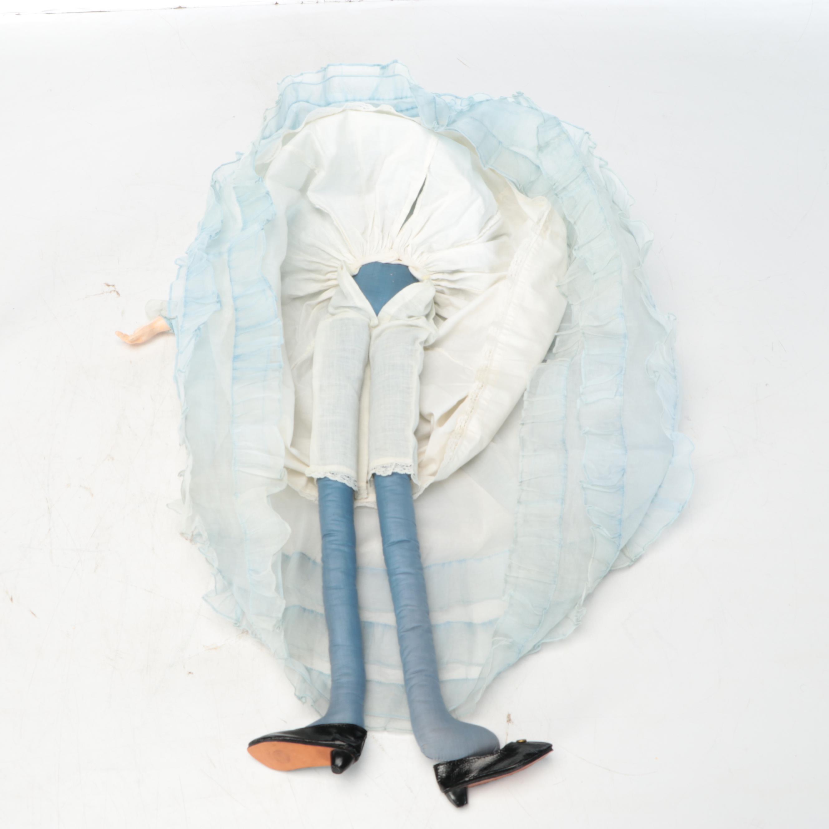 Art Deco Style Composite Boudoir Doll, Early 20th Century