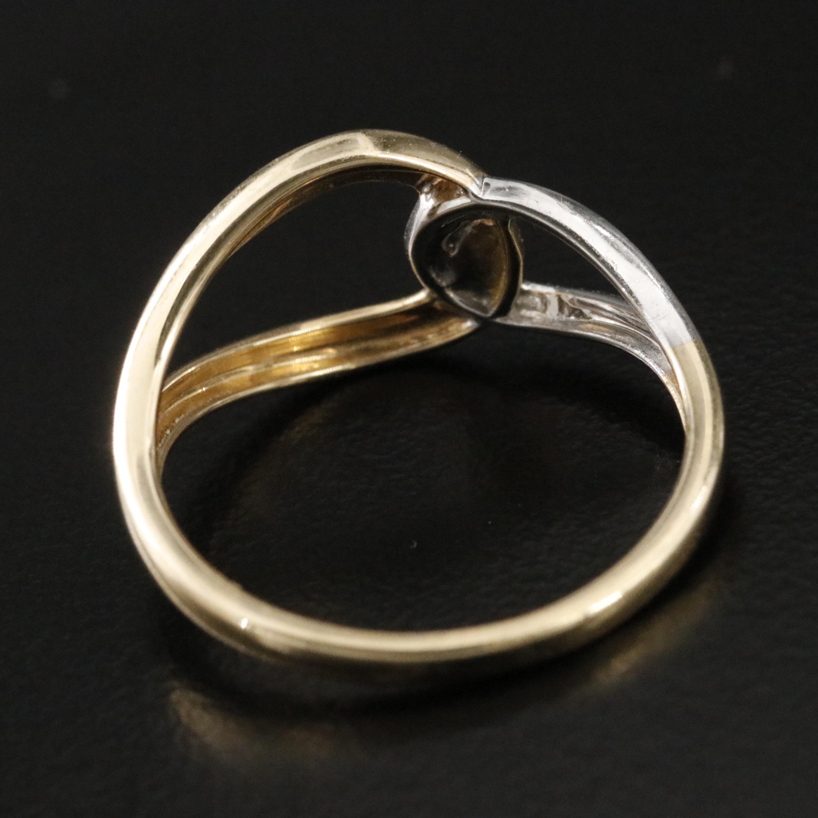 14K Two-Tone Interlocking Ring