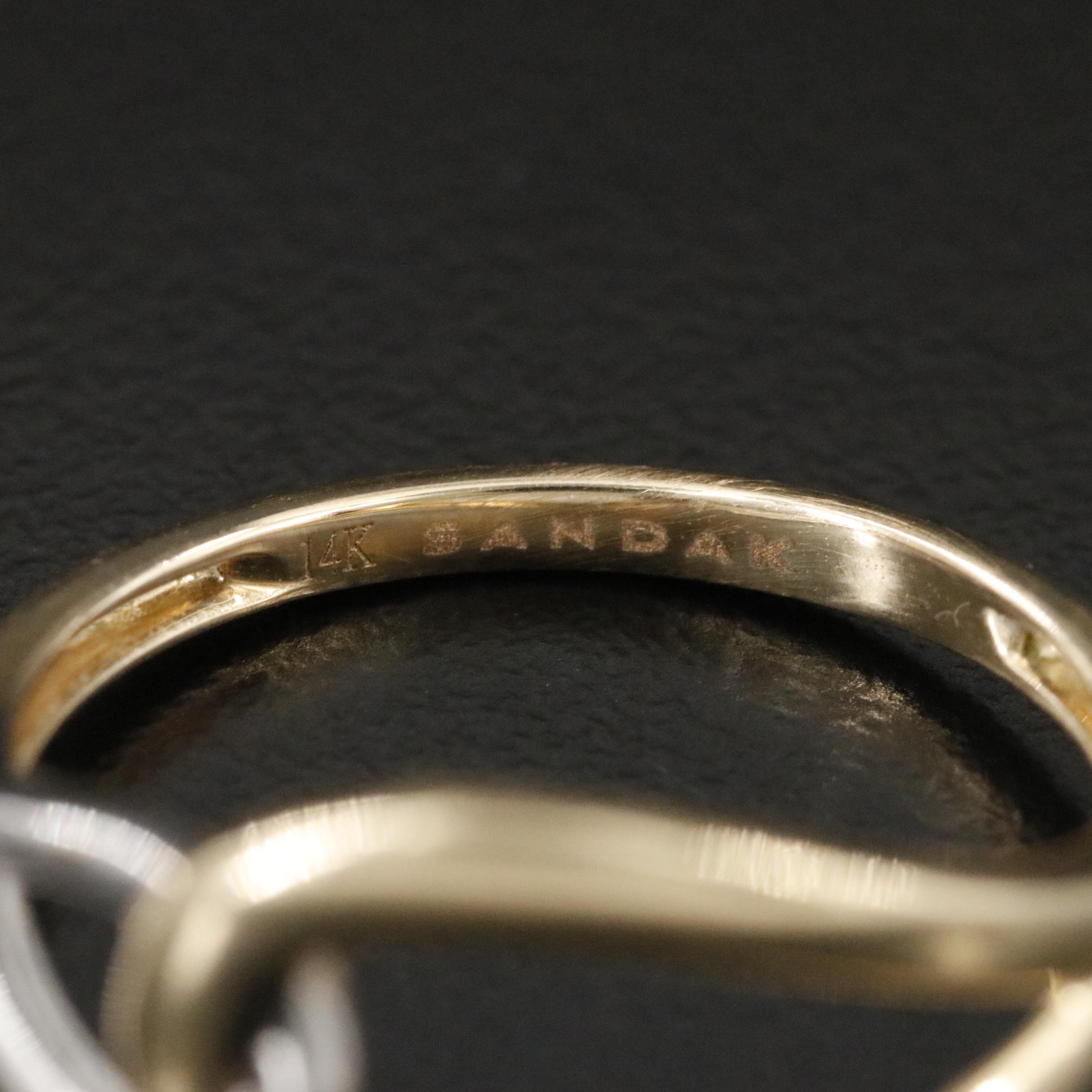 14K Two-Tone Interlocking Ring