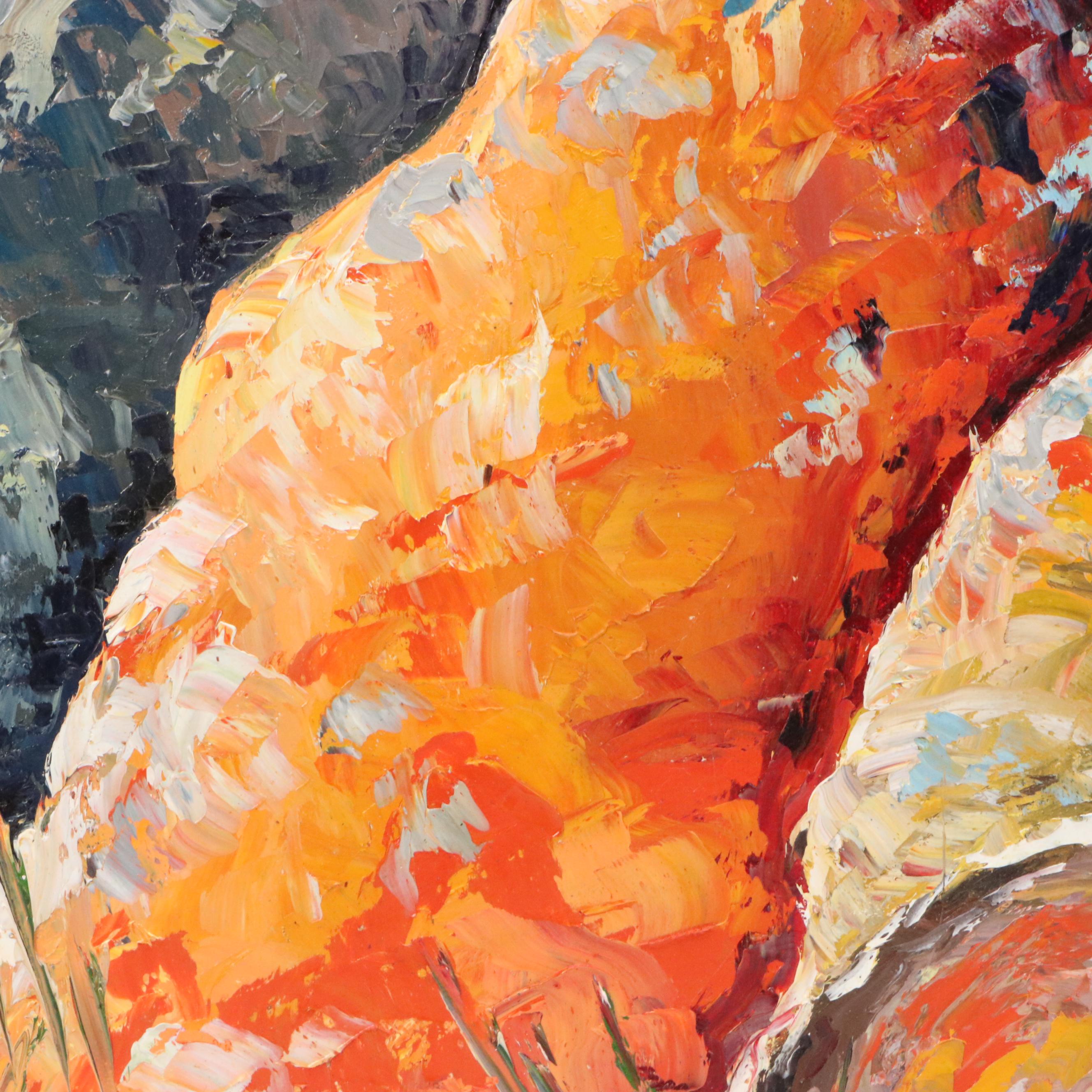 F. Arenas Oil Paintings "Many Loves You Will Find" and "Snow Flowers"