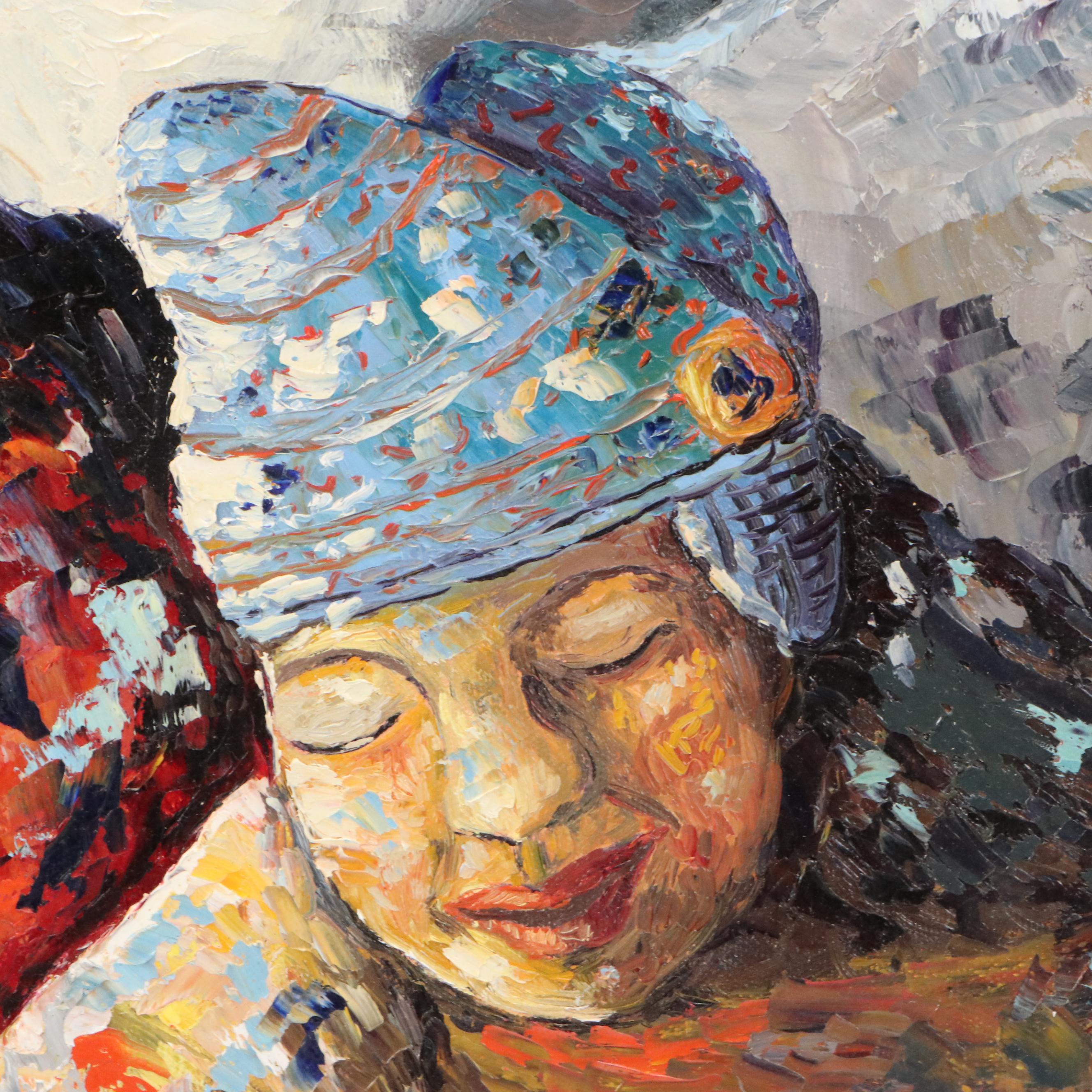 F. Arenas Oil Paintings "Many Loves You Will Find" and "Snow Flowers"