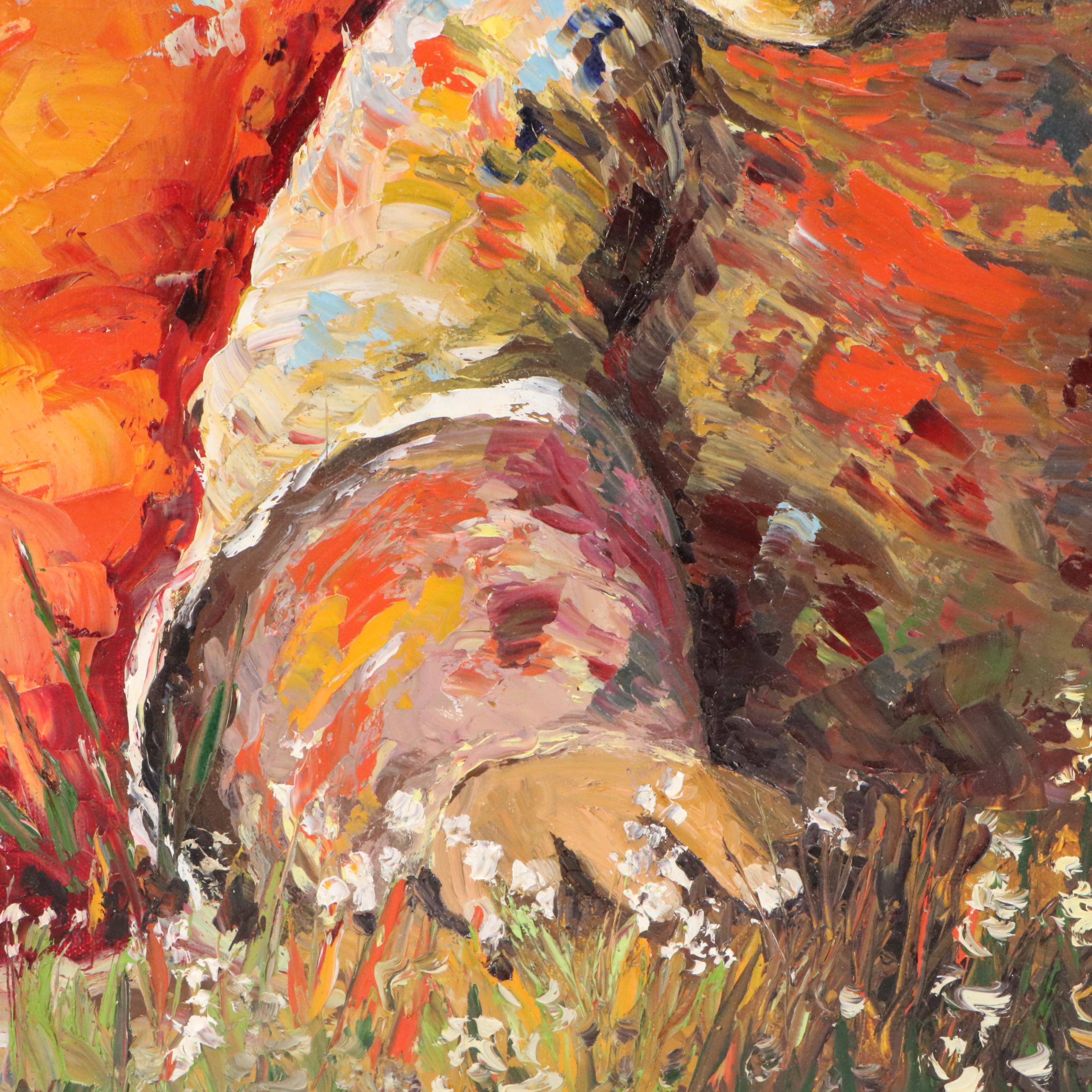 F. Arenas Oil Paintings "Many Loves You Will Find" and "Snow Flowers"