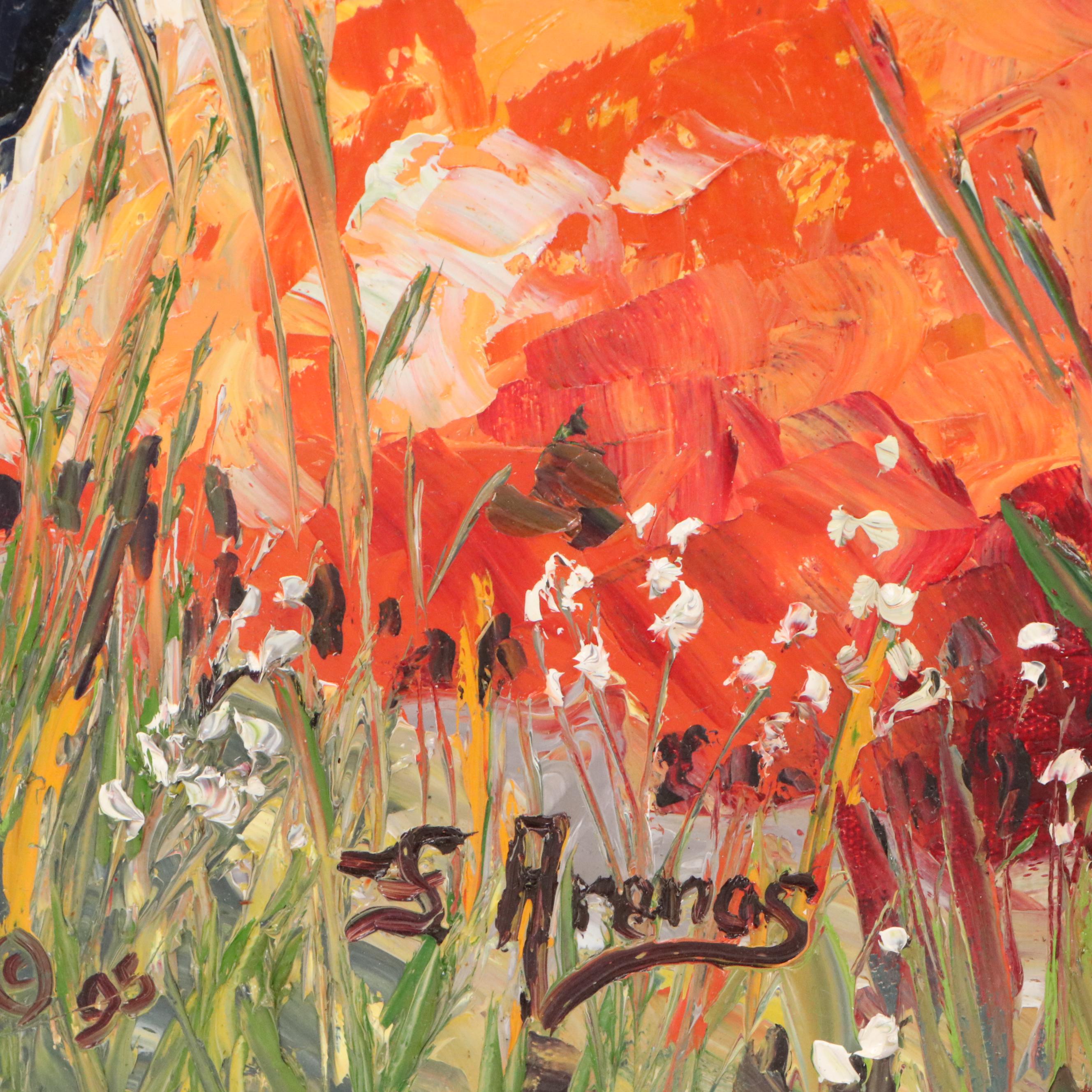 F. Arenas Oil Paintings "Many Loves You Will Find" and "Snow Flowers"