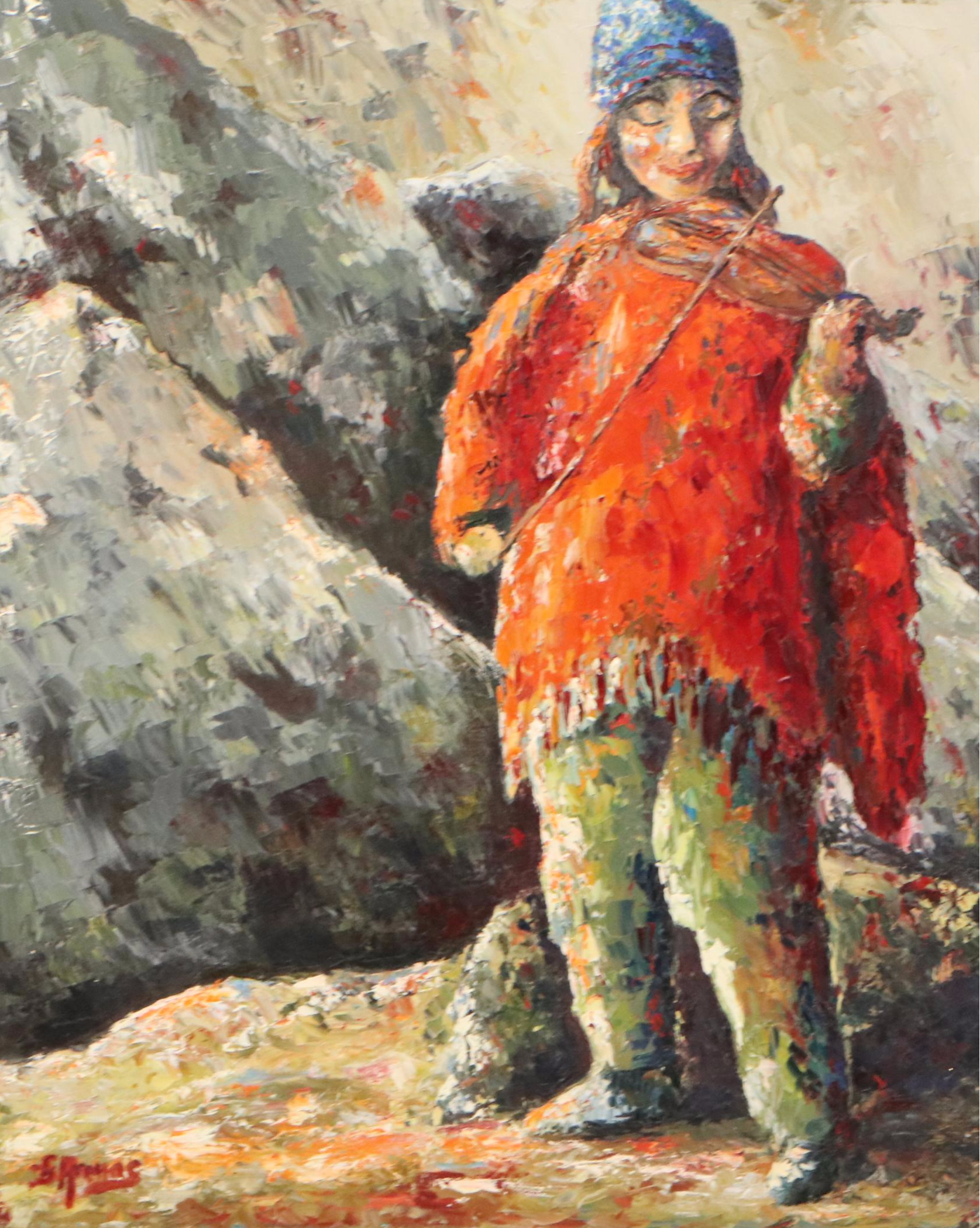 F. Arenas Oil Paintings "Many Loves You Will Find" and "Snow Flowers"