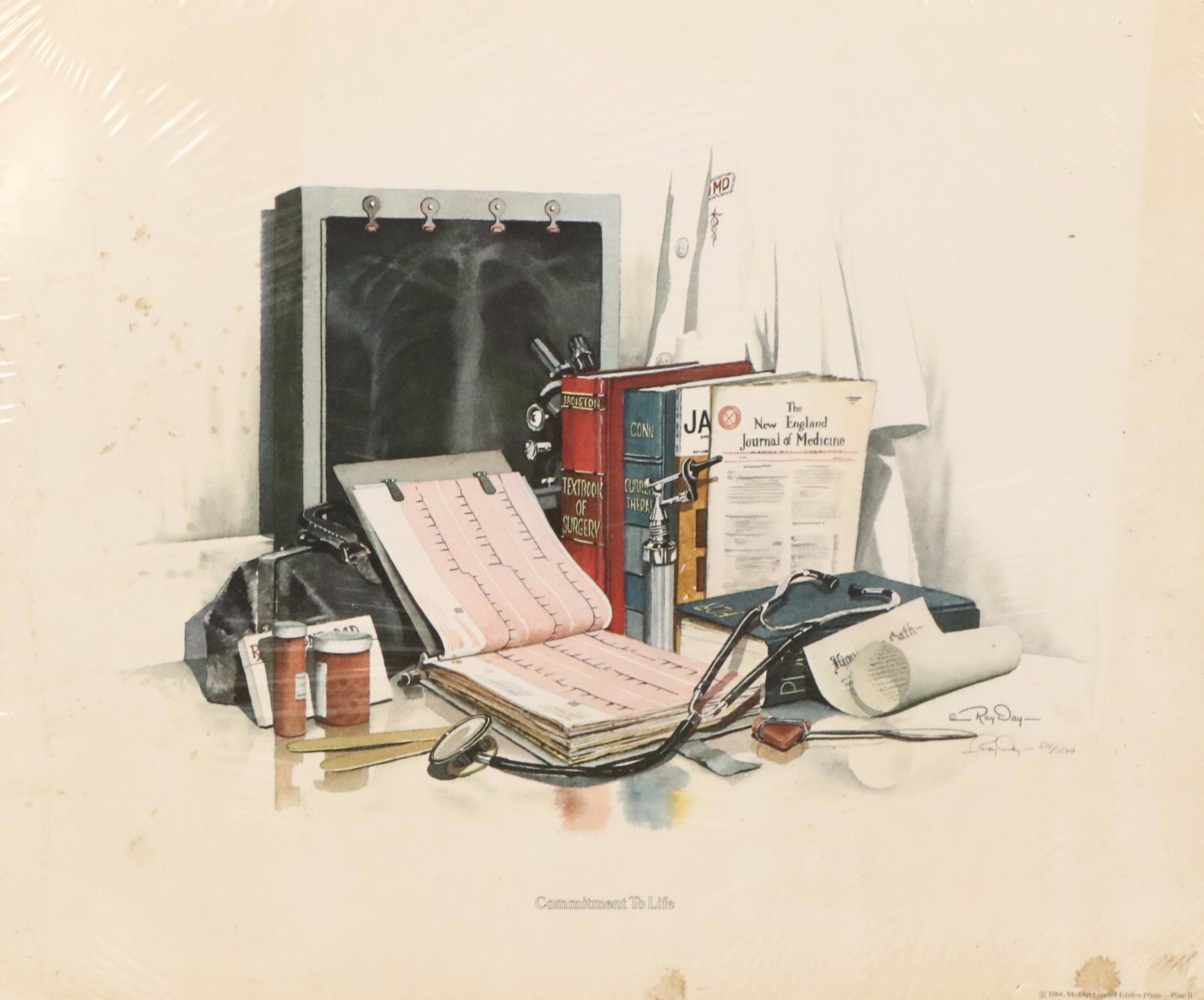 Ray Day Offset Lithograph "Commitment to Life," Circa 1984