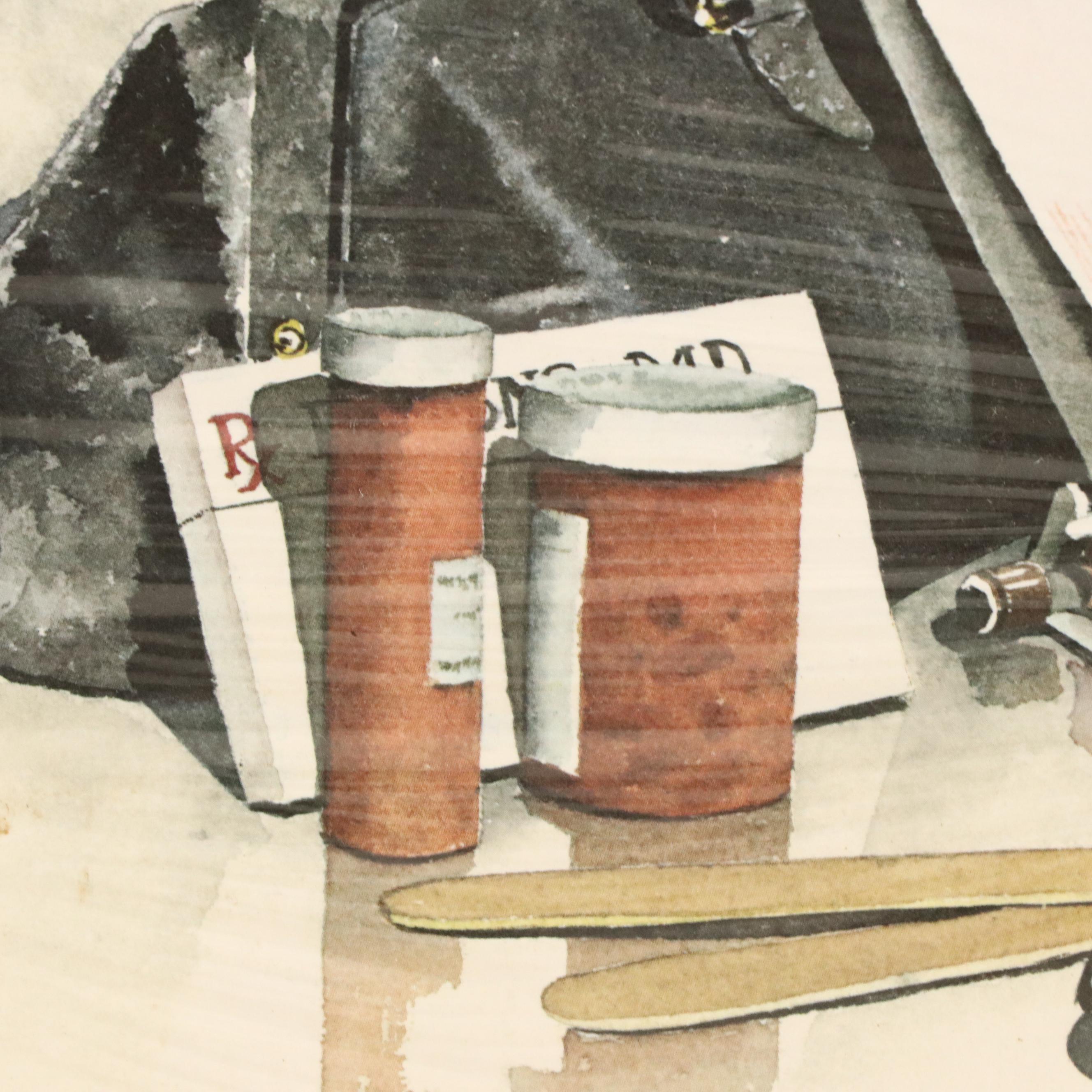 Ray Day Offset Lithograph "Commitment to Life," Circa 1984