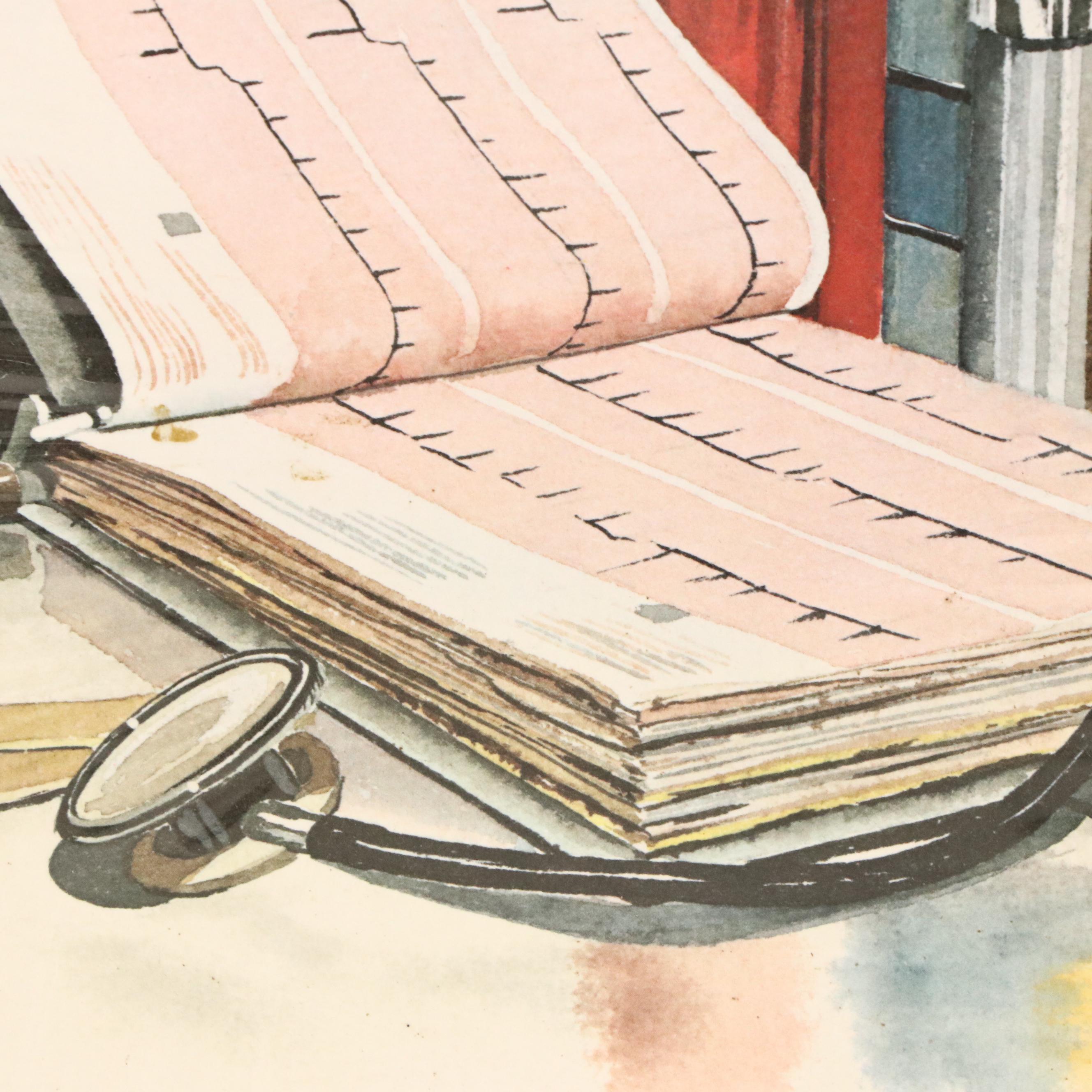 Ray Day Offset Lithograph "Commitment to Life," Circa 1984