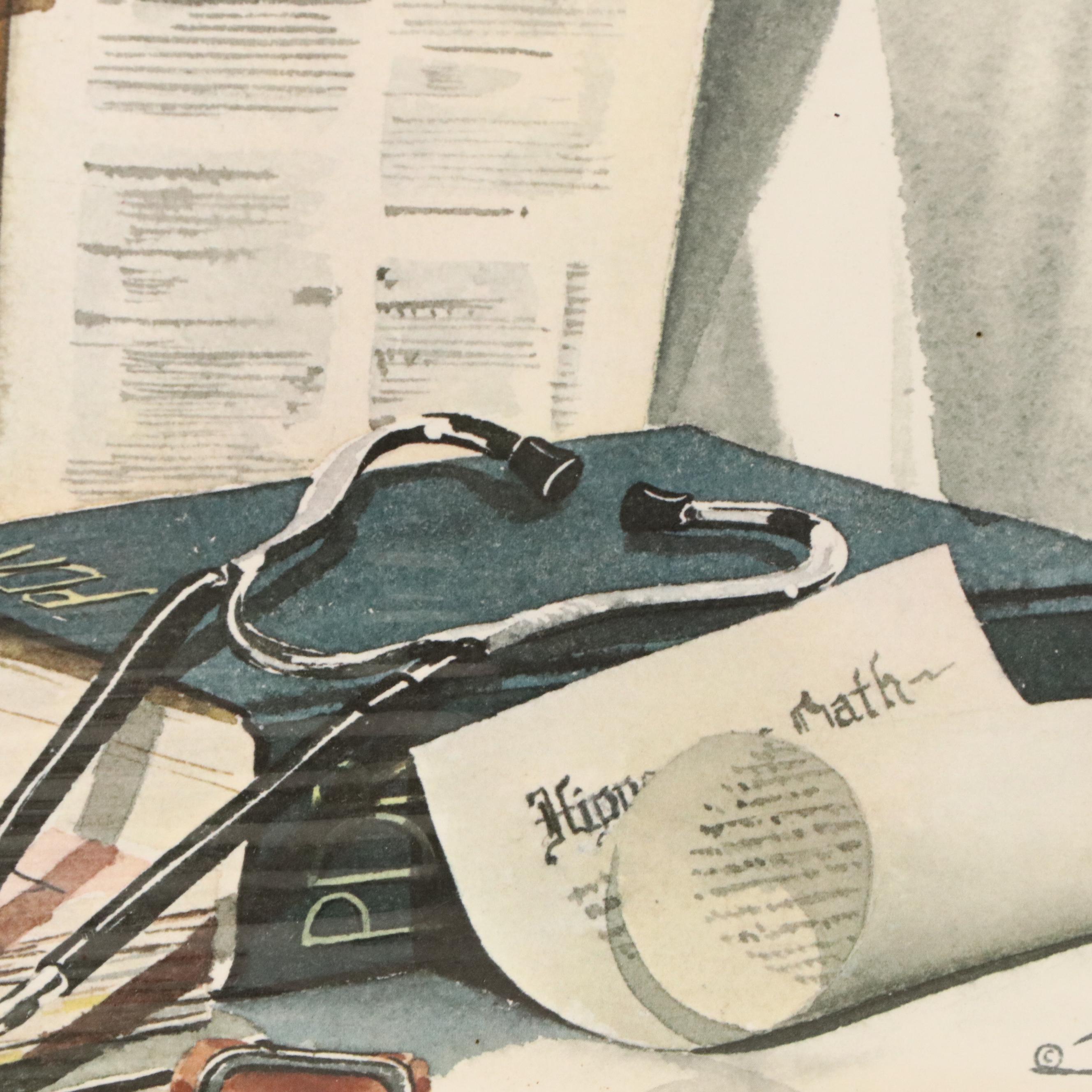 Ray Day Offset Lithograph "Commitment to Life," Circa 1984