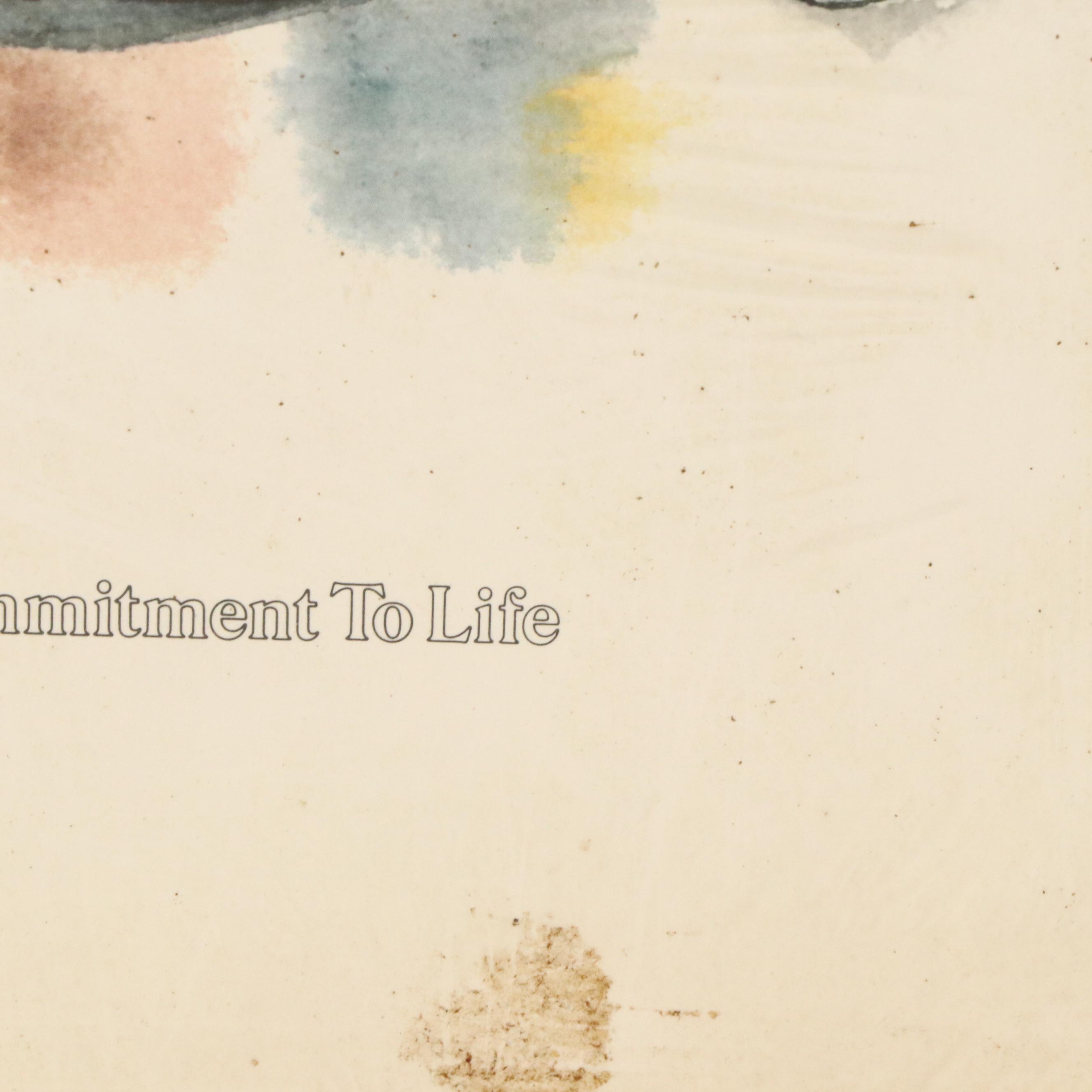 Ray Day Offset Lithograph "Commitment to Life," Circa 1984