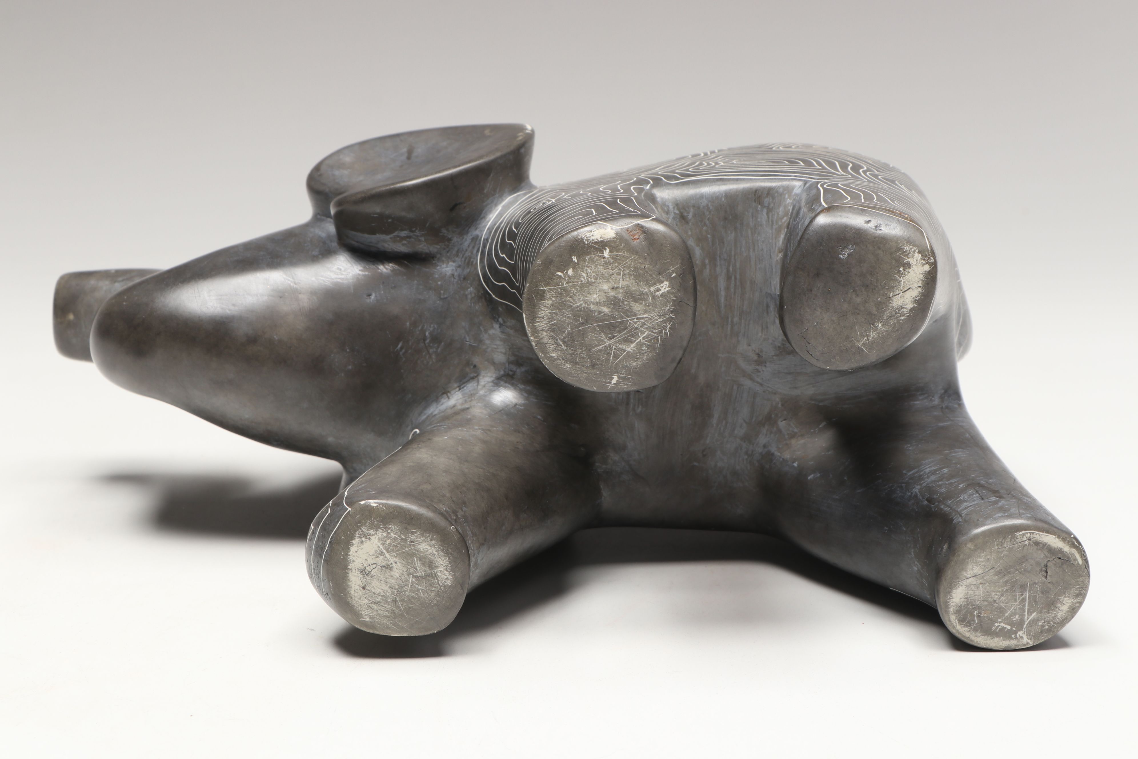 Elephant Carved Soapstone Figures