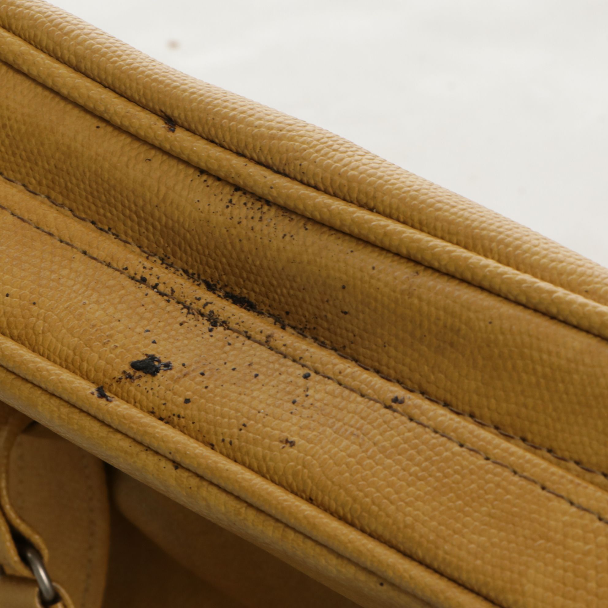 Yellow Leather Samsonite Suitcases and Carry-On Bag, Mid to Late 20th Century