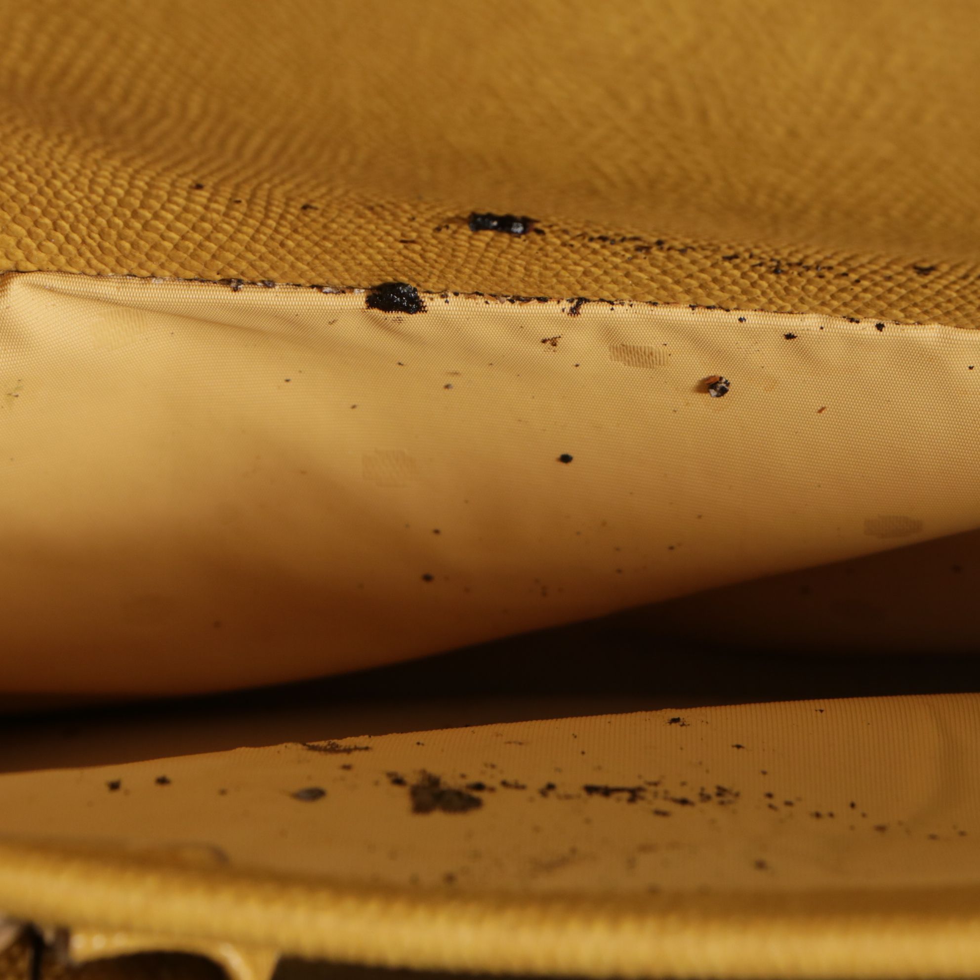 Yellow Leather Samsonite Suitcases and Carry-On Bag, Mid to Late 20th Century