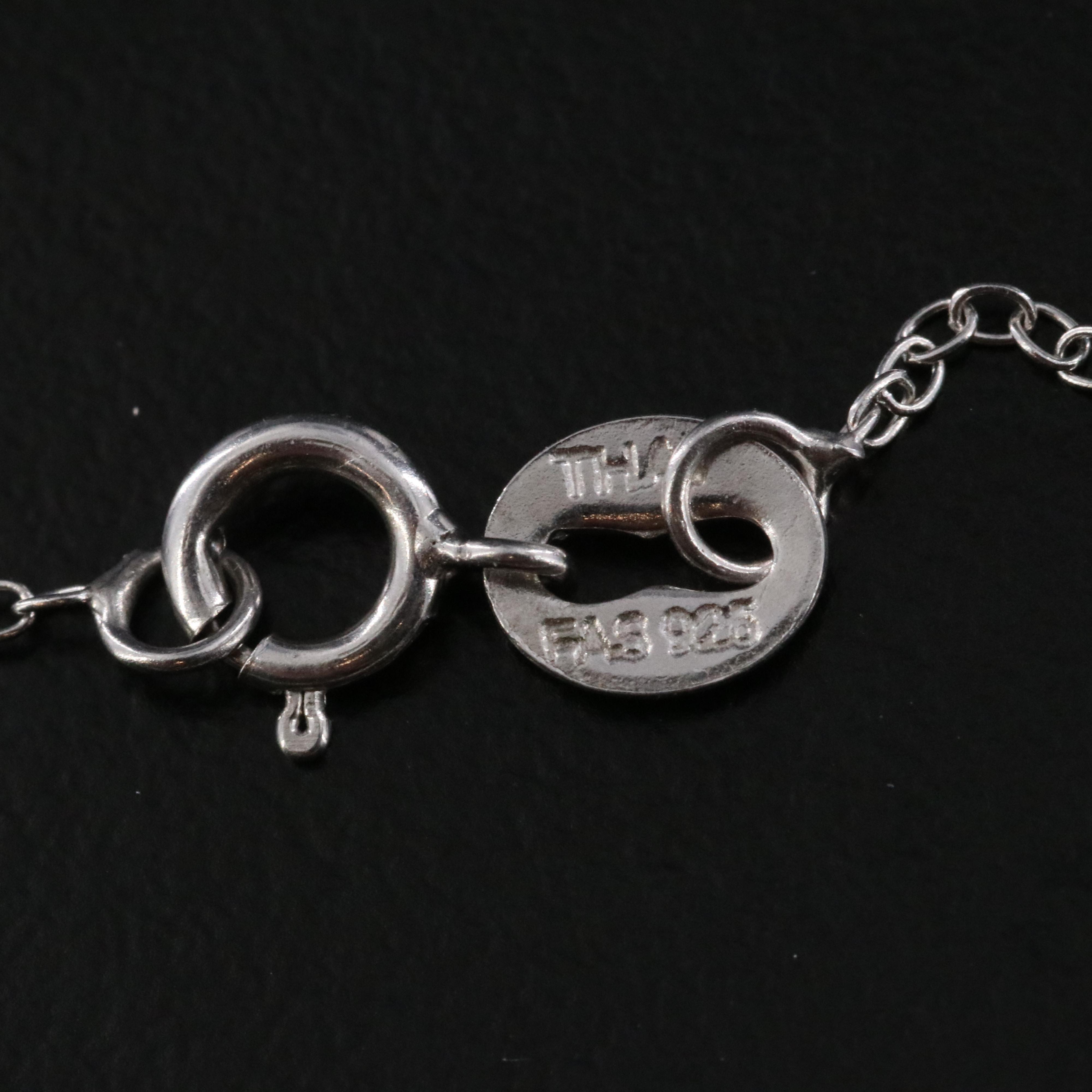 Sterling Tanzanite and Sapphire Heart Pendant Necklace