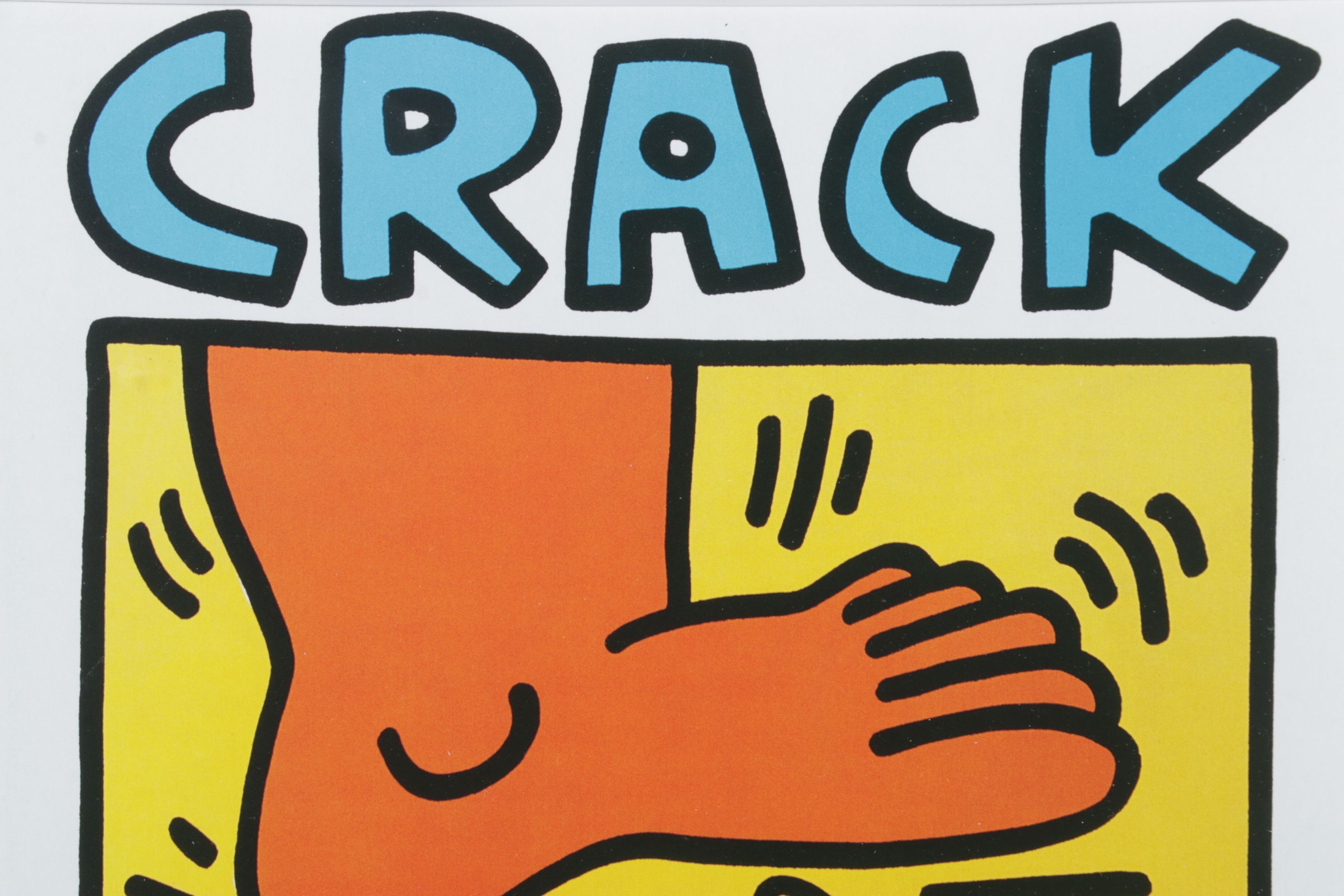 Offset Lithograph "Crack Down!" After Keith Haring, 1986