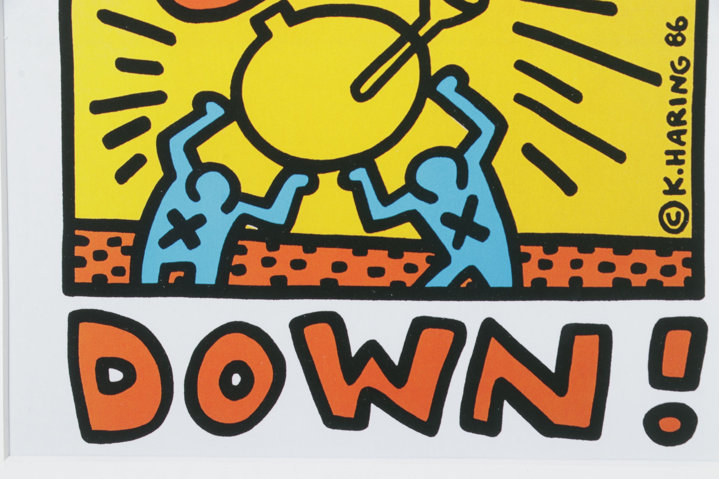 Offset Lithograph "Crack Down!" After Keith Haring, 1986