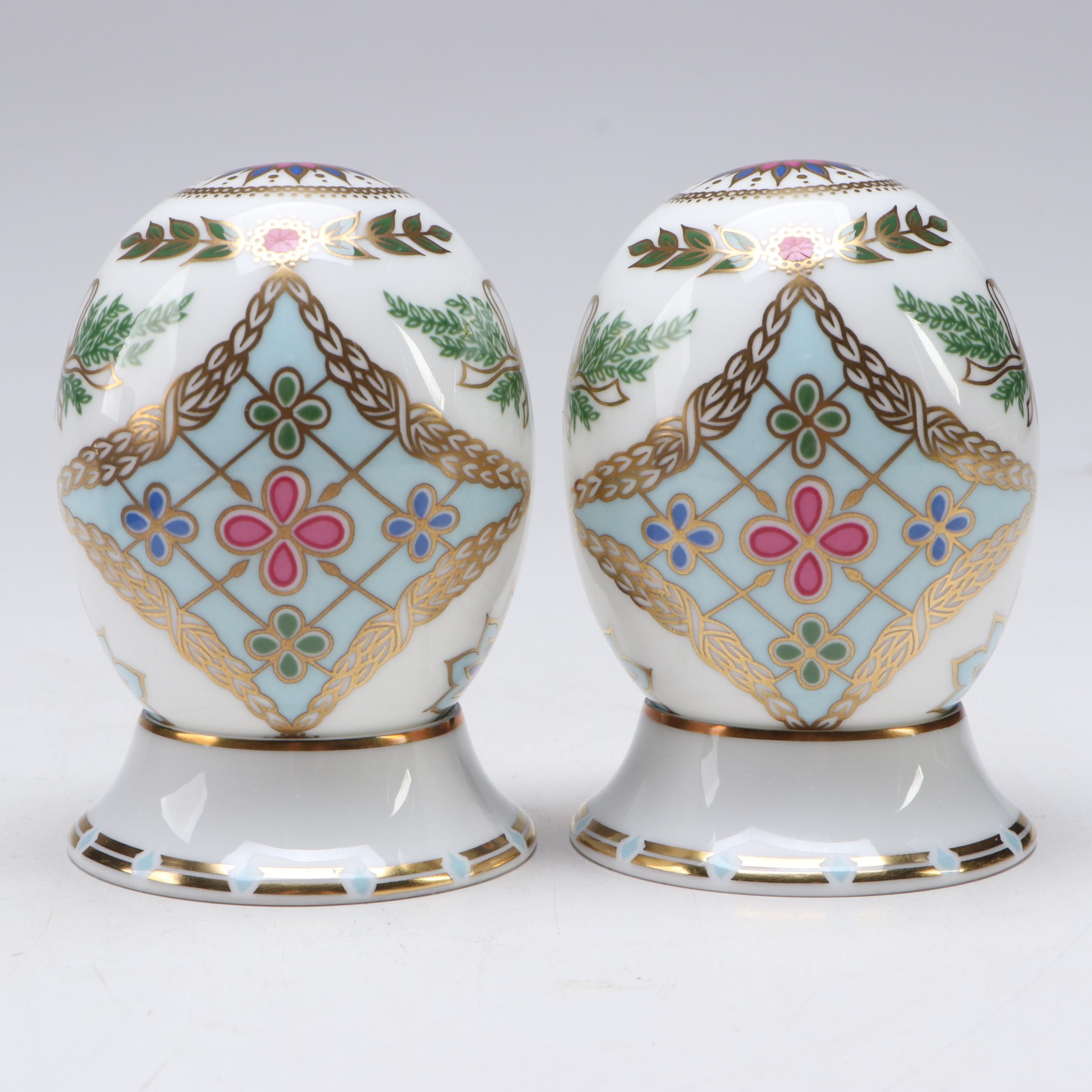 Royal Crown Derby "Eggs of The World" Bone China Egg Figurines in Boxes