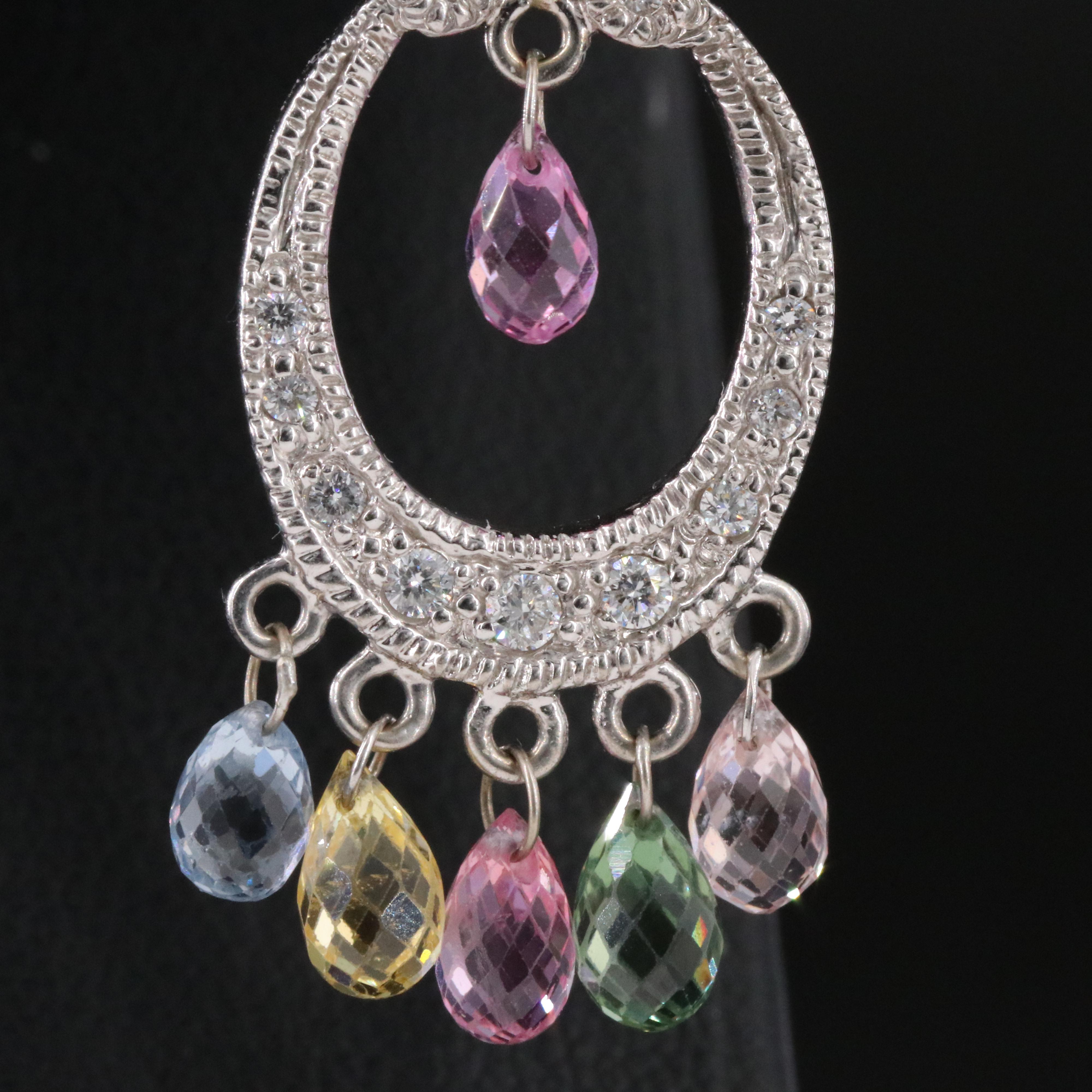 18K Sapphire and Diamond Tassel Earrings