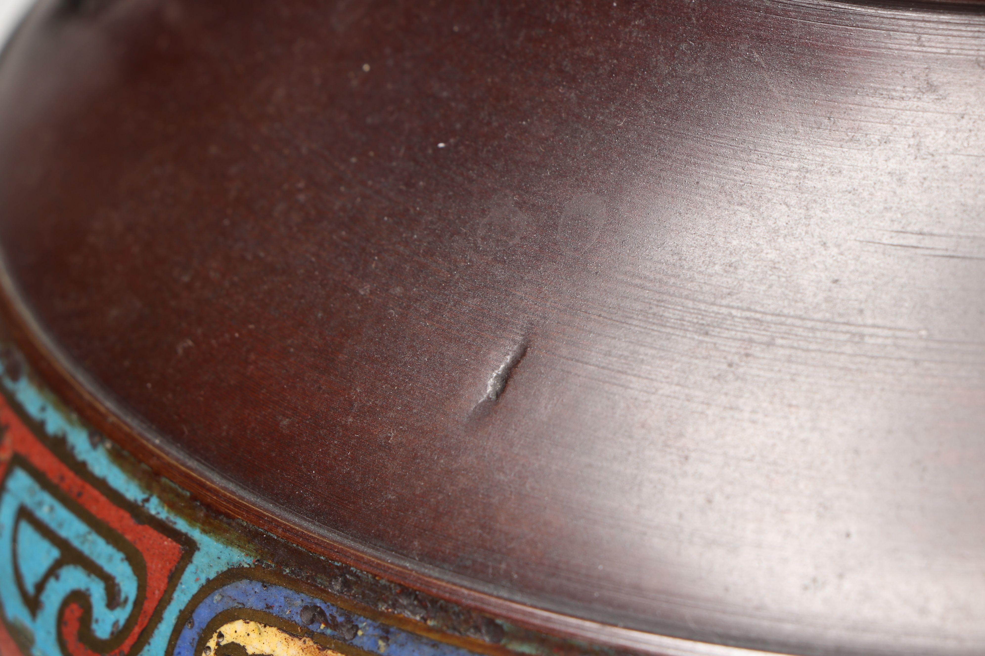 Japanese Bronze and Champlevé Vase