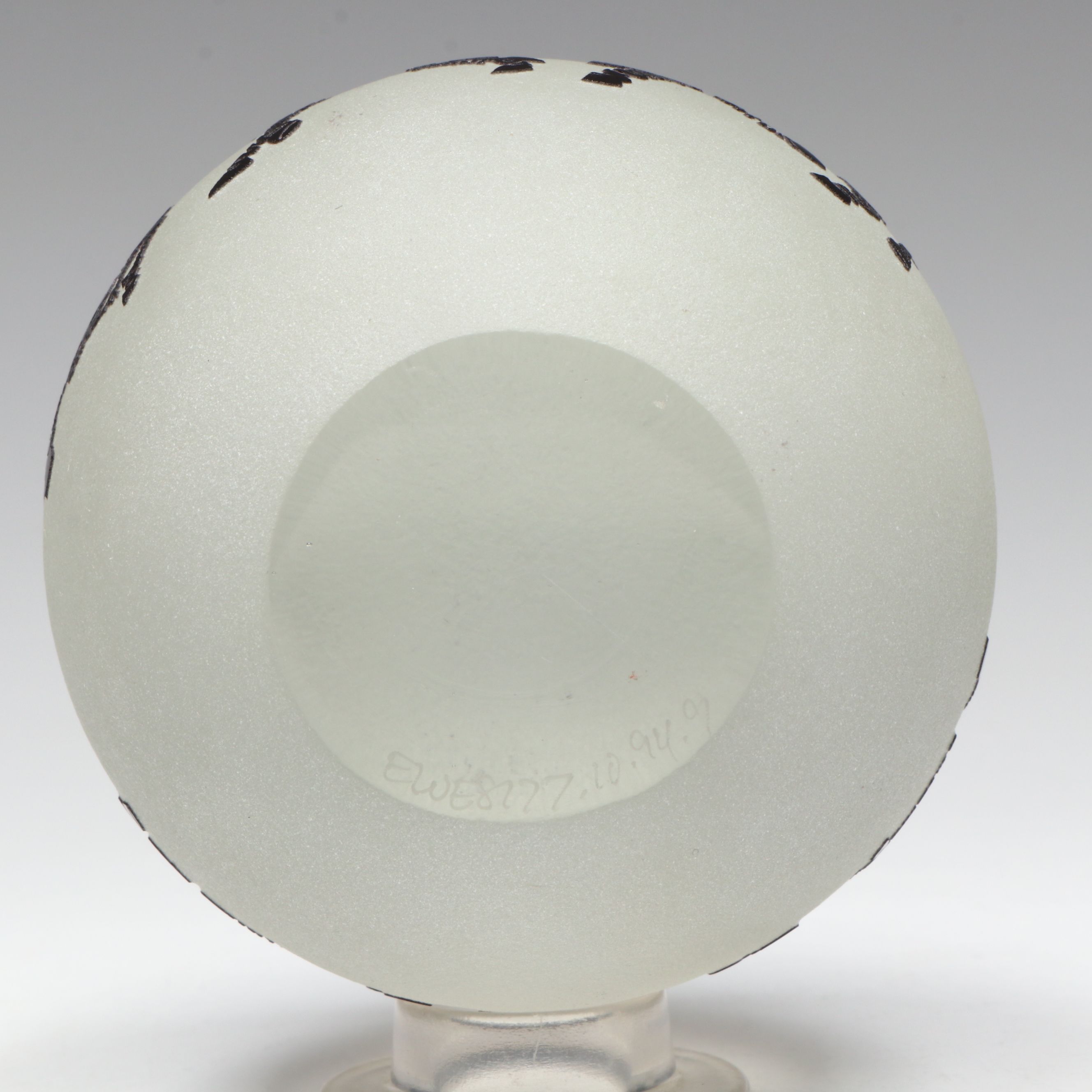 Steven Correia Blown Frosted Glass Cameo Paperweights
