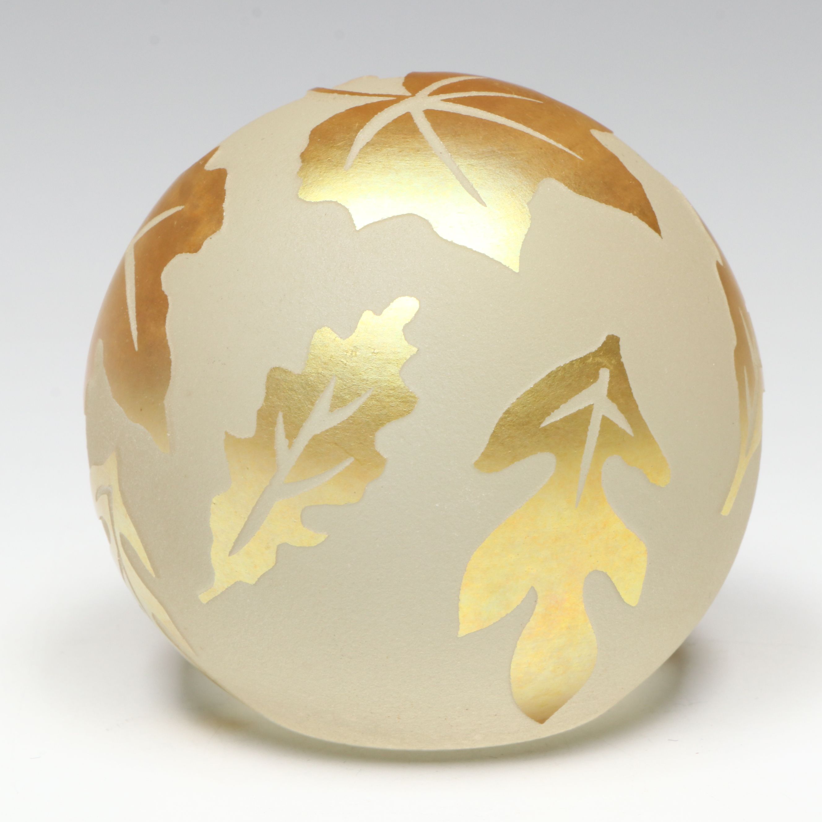 Steven Correia Blown Frosted Glass Cameo Paperweights