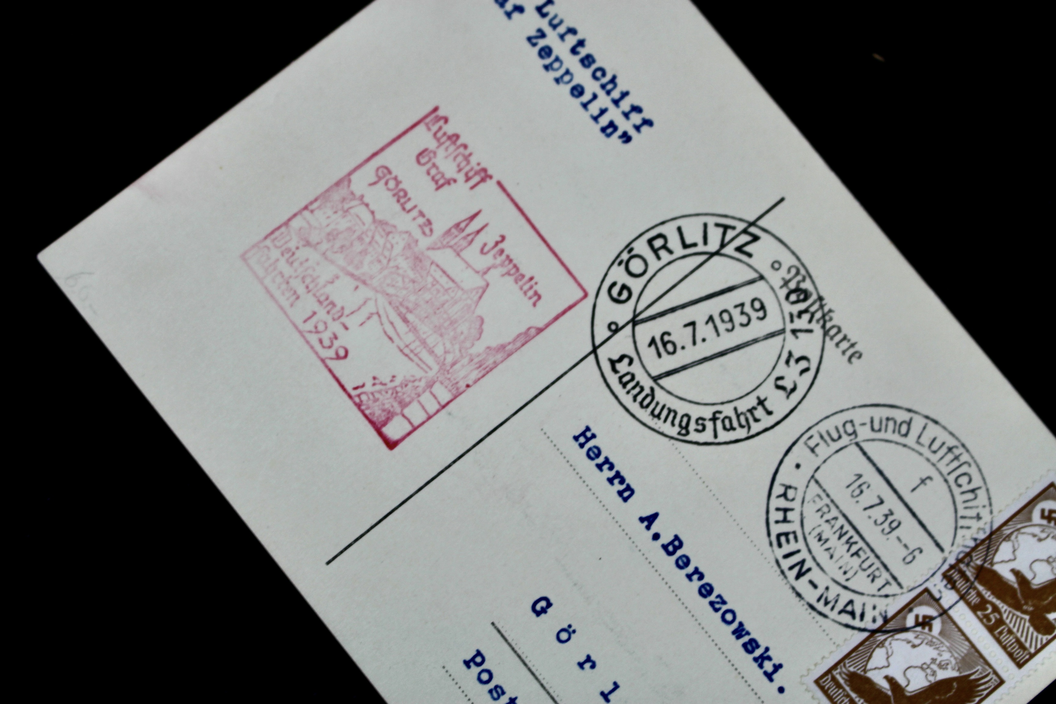 1939 Graf Zeppelin German Postcard