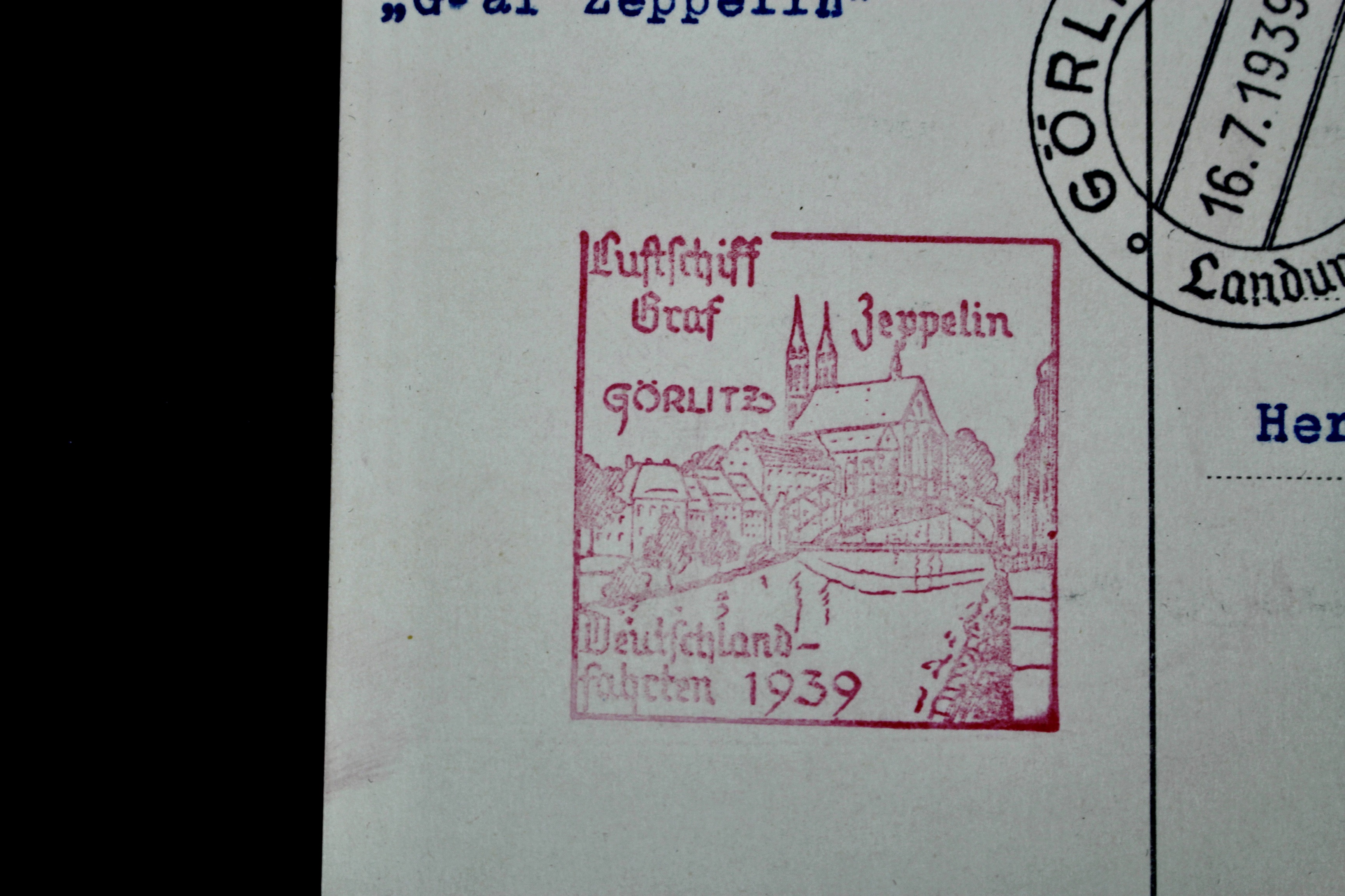 1939 Graf Zeppelin German Postcard