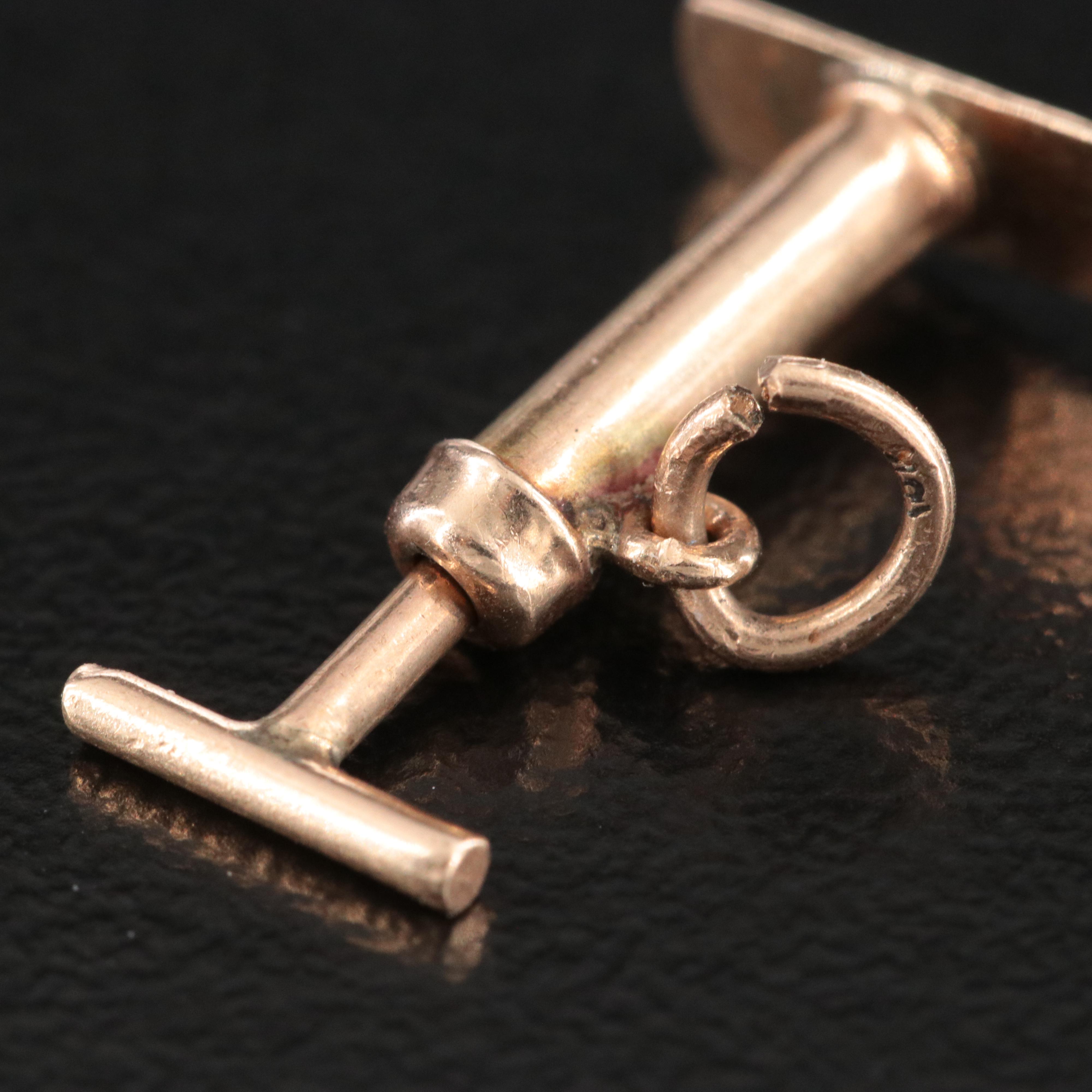 10K Bike Pump Charm Pendant