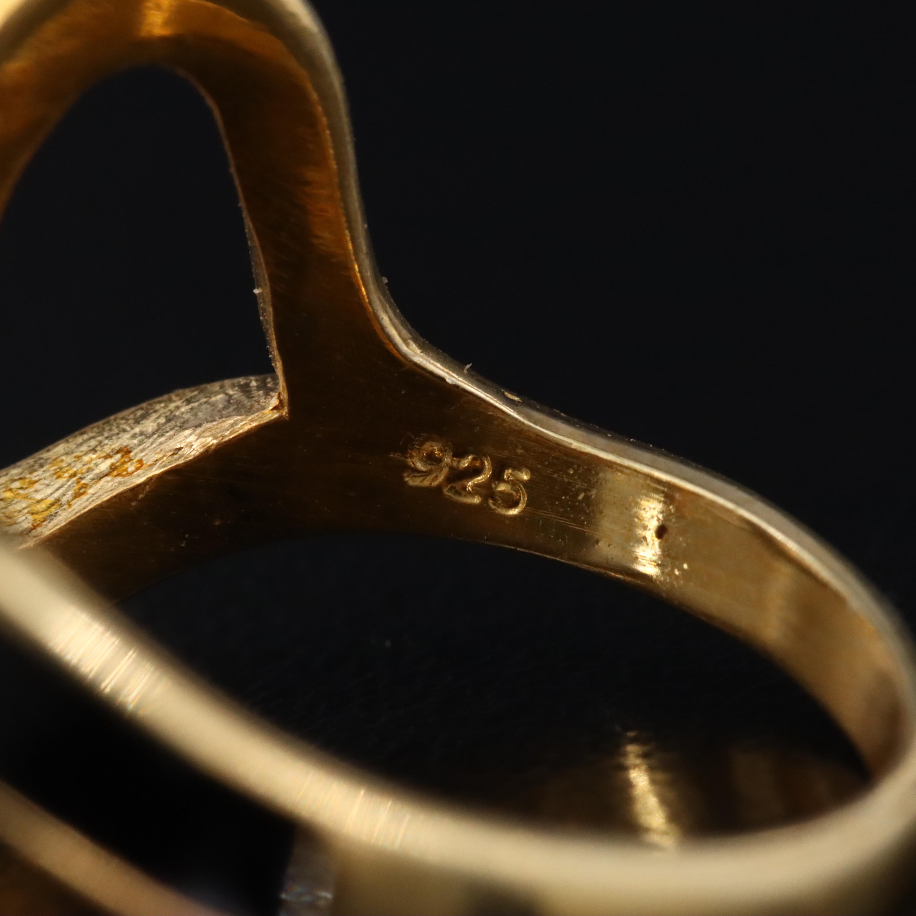 Sterling Emerald, Diamond, and Enamel Snake Ring