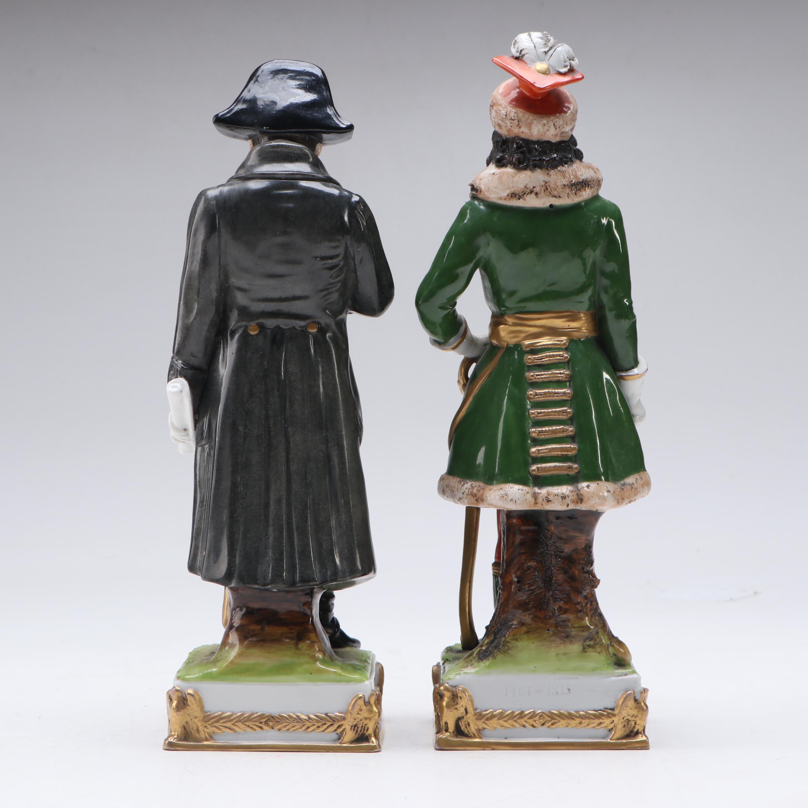 Scheibe-Alsbach Napoleon and Murat Porcelain Figurines, 20th Century