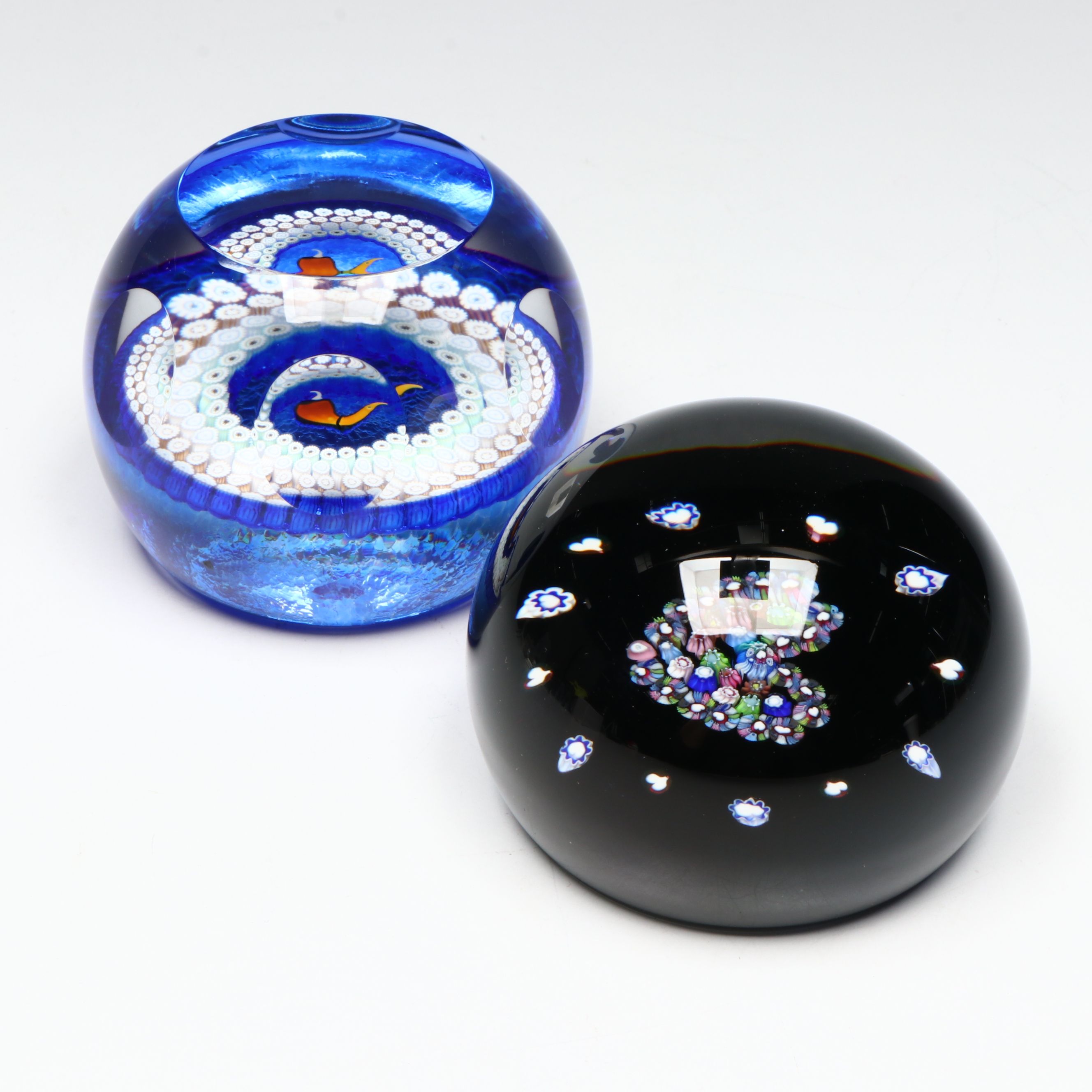 Caithness Scotland and Whitefriars Millefiori Art Glass Paperweights