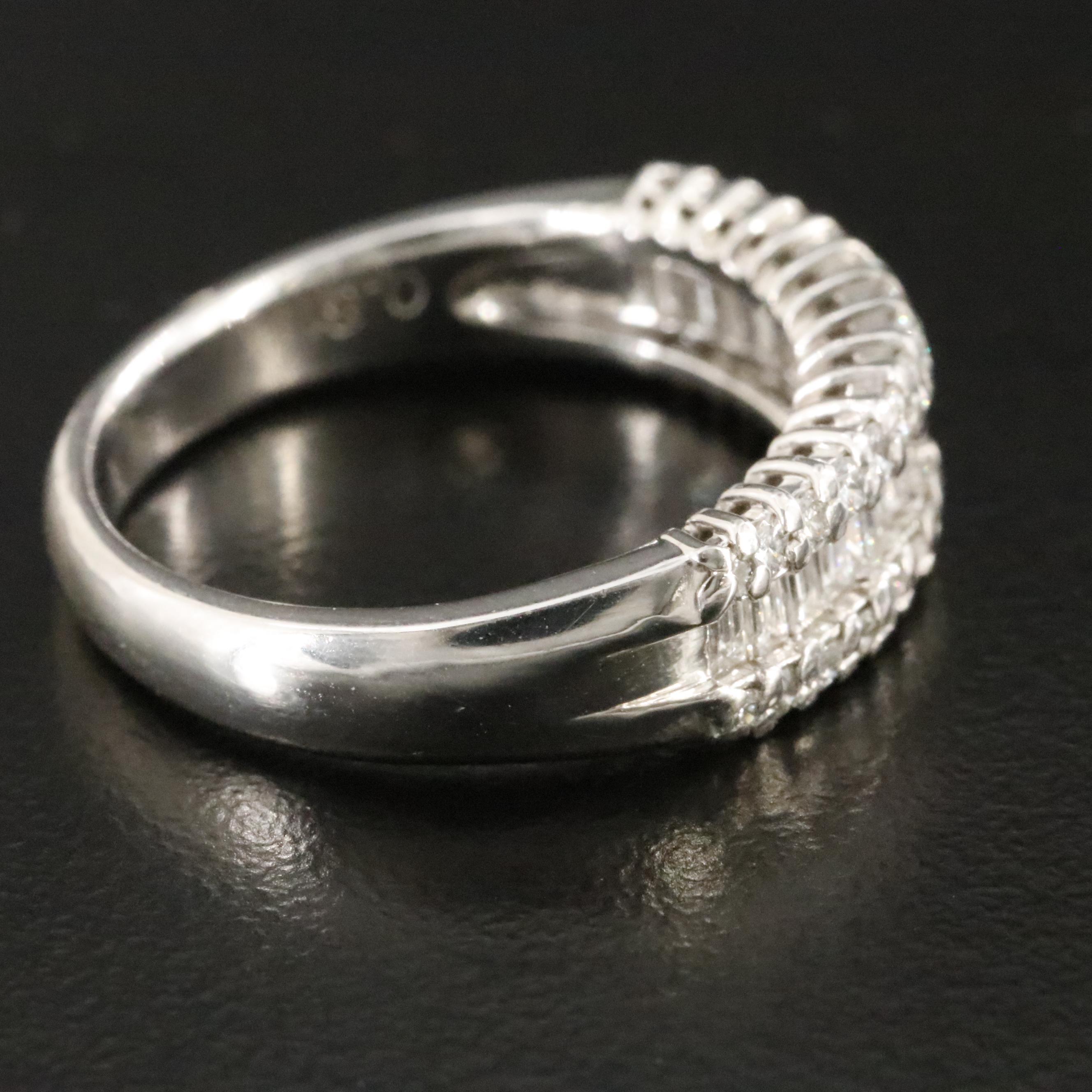 Platinum 0.81 CTW Diamond Ring