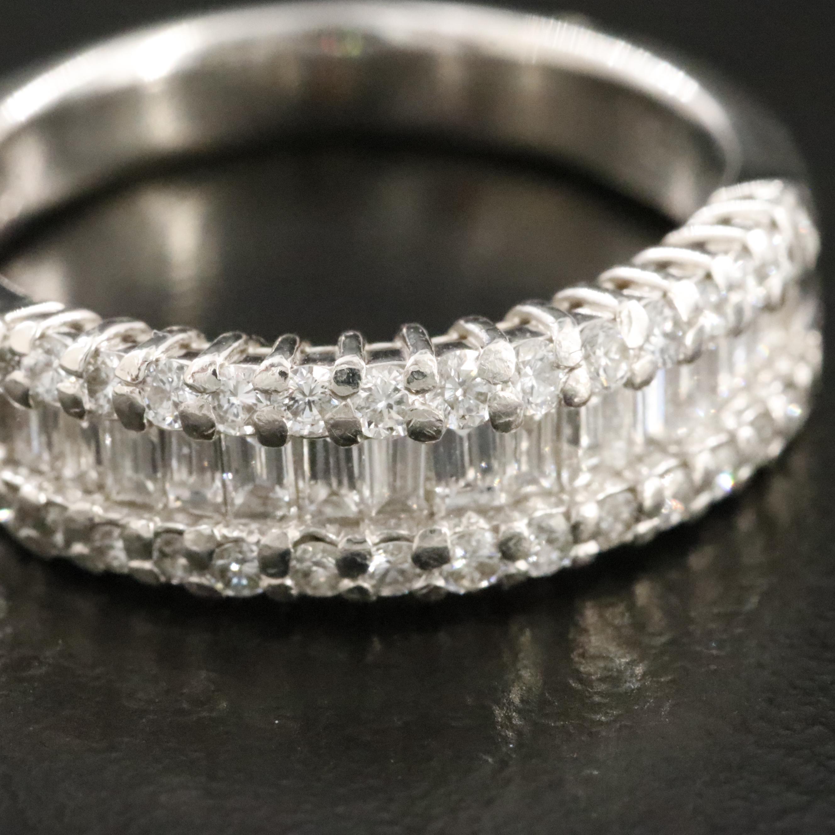 Platinum 0.81 CTW Diamond Ring