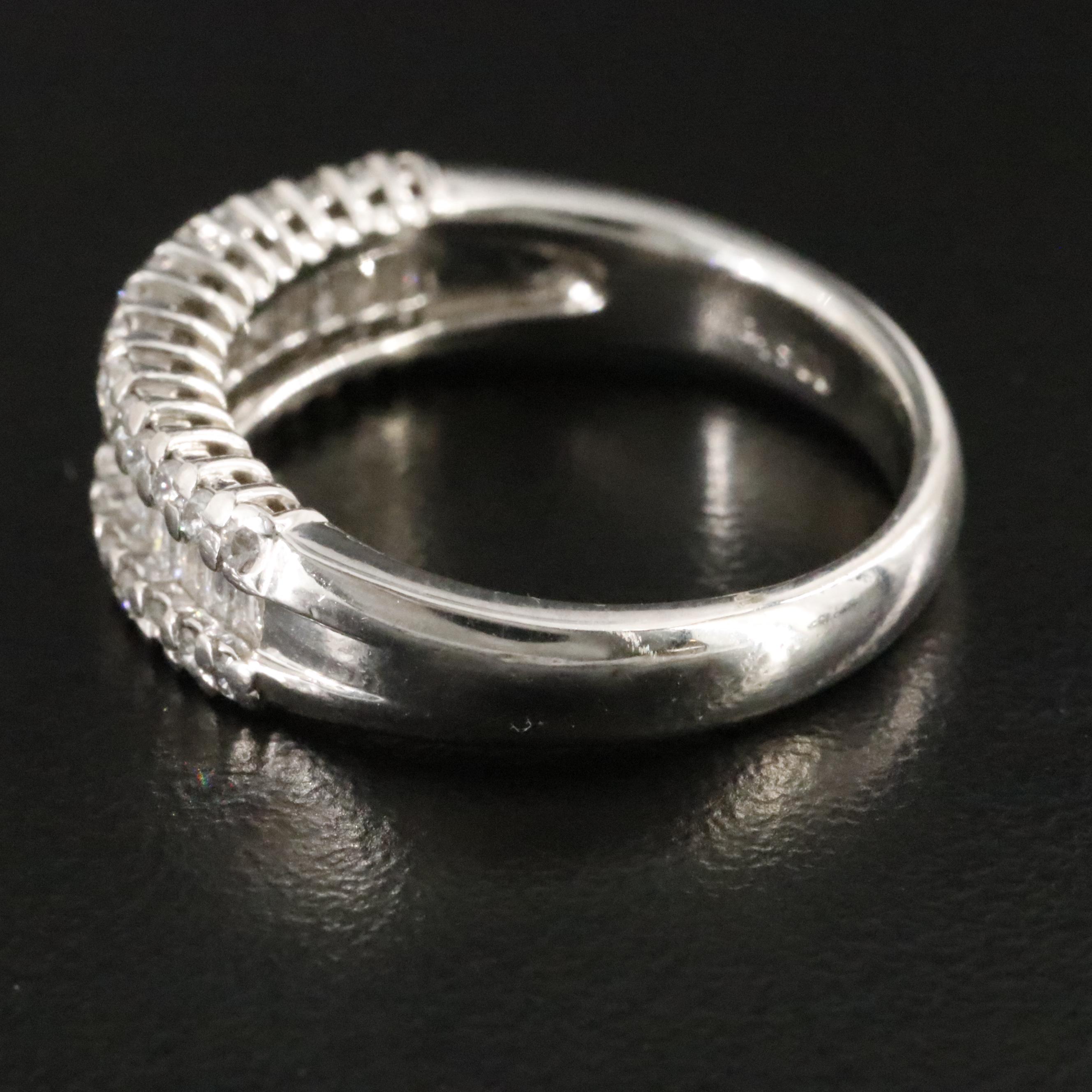 Platinum 0.81 CTW Diamond Ring