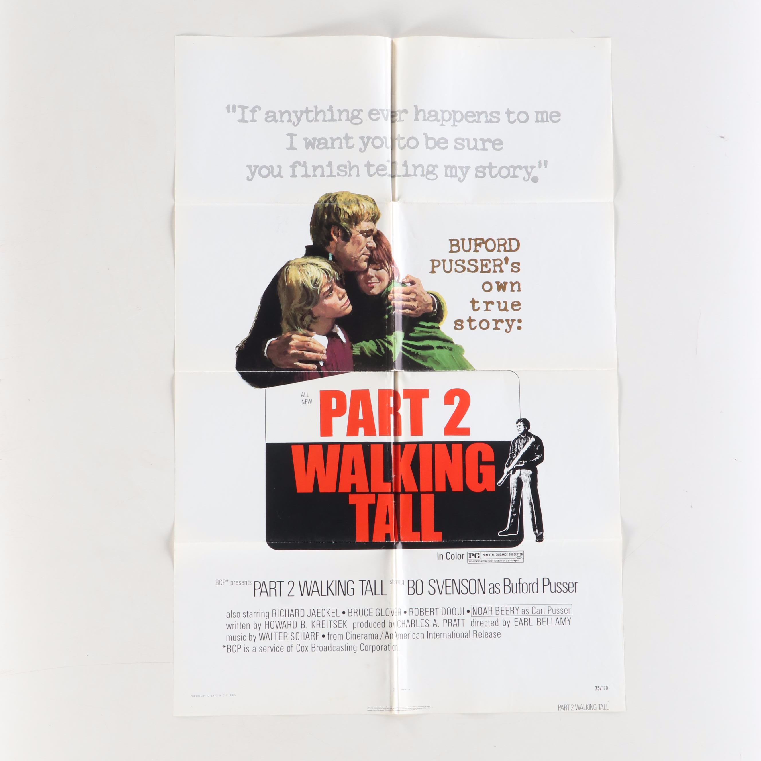 Bing Crosby Productions "Walking Tall" Movie Posters, 1970s