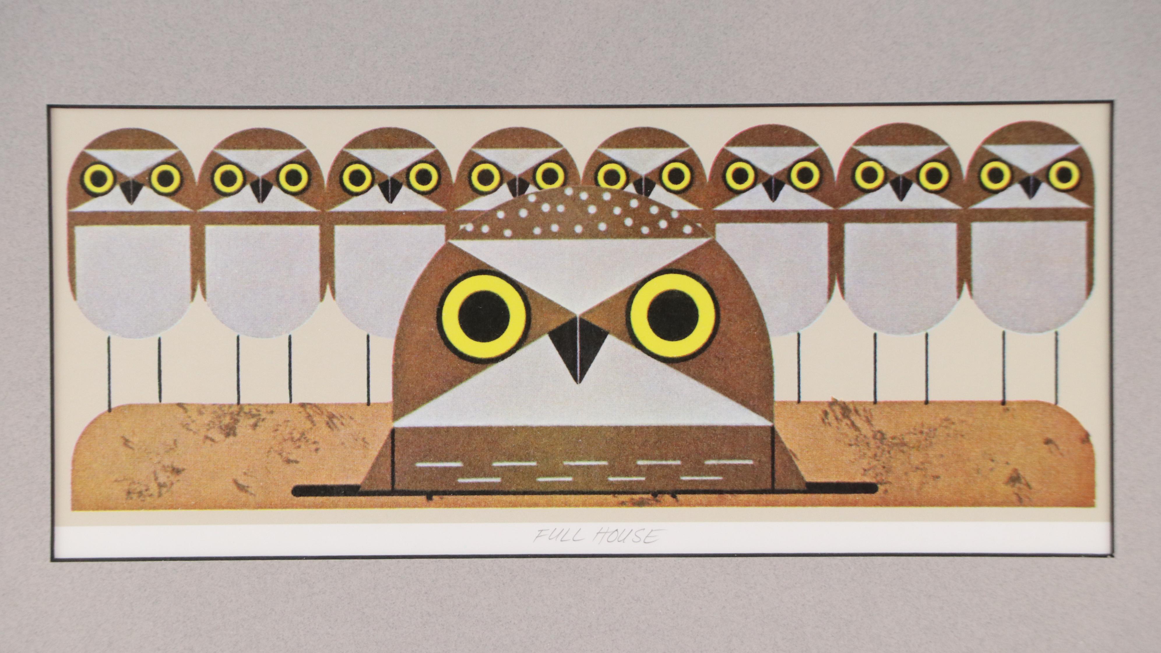 Offset Lithograph After Charley Harper "Full House"