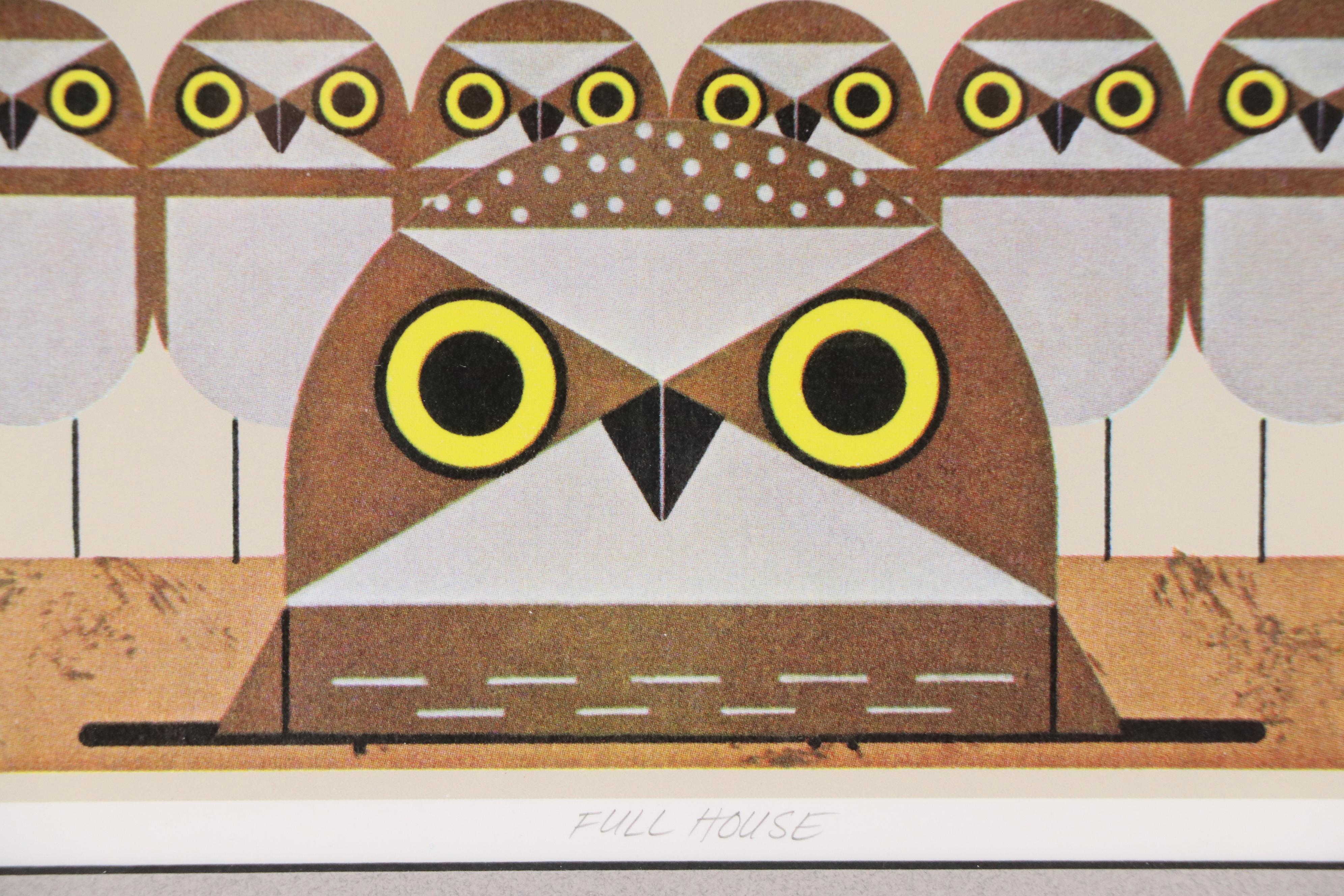 Offset Lithograph After Charley Harper "Full House"