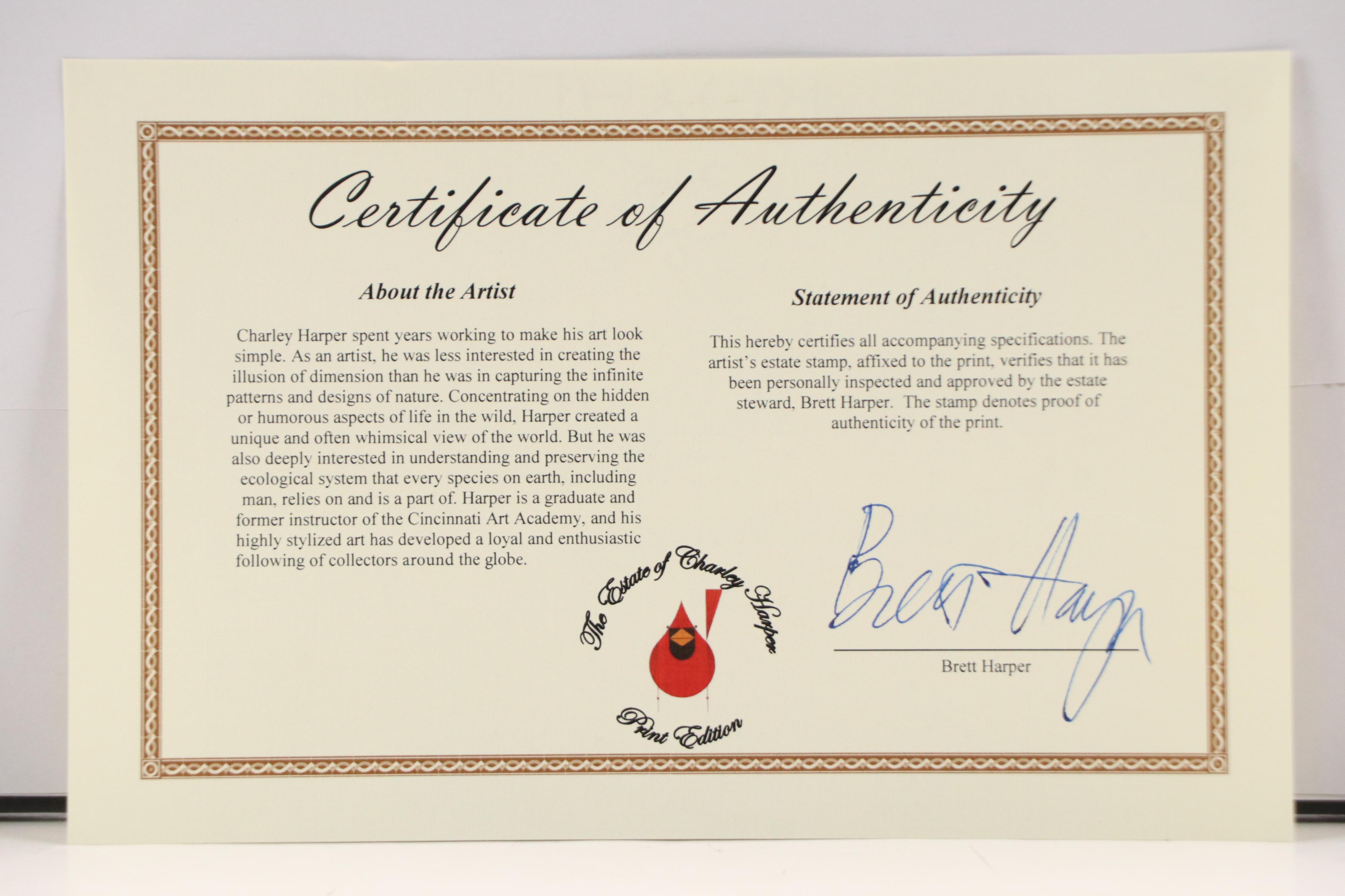 Offset Lithograph After Charley Harper "Full House"