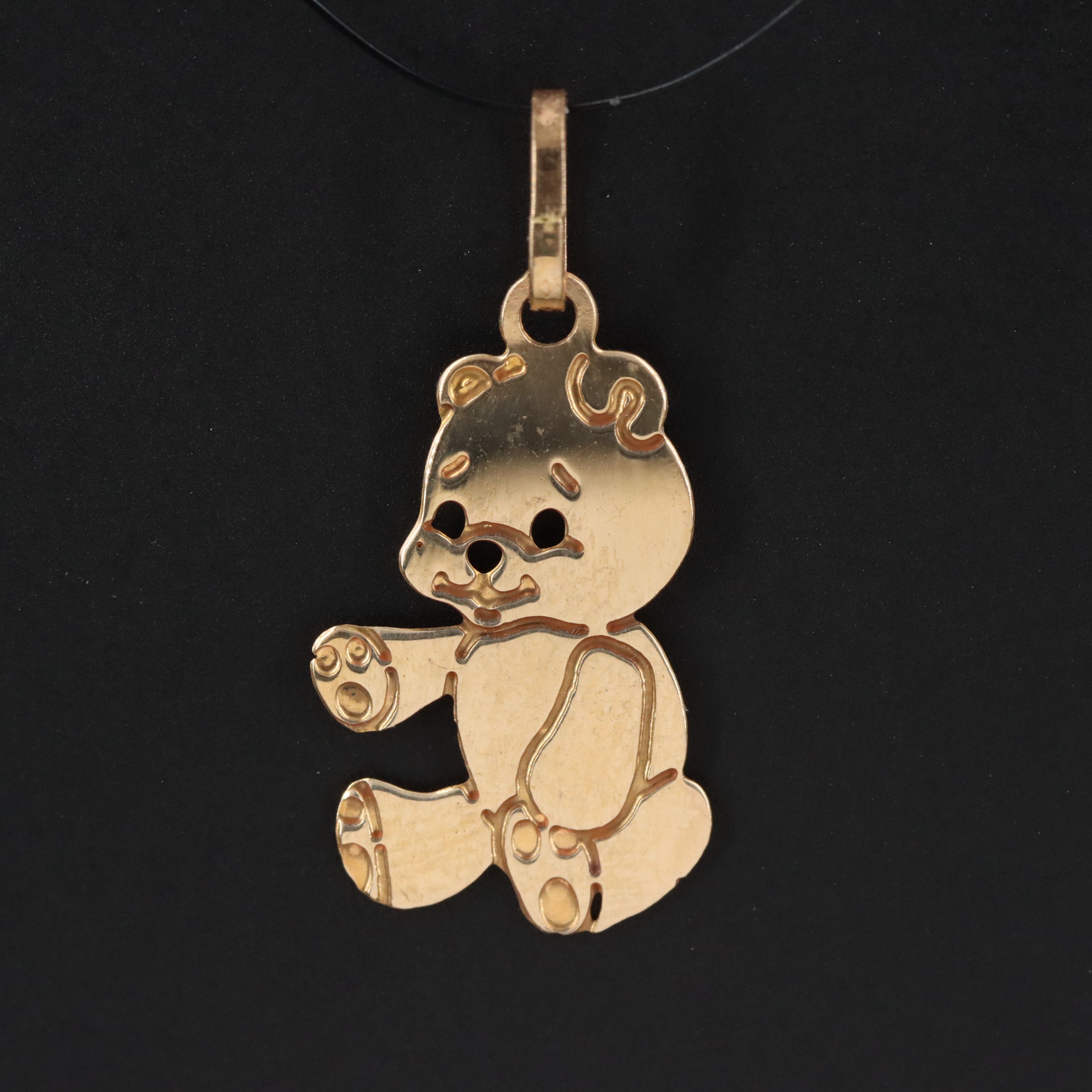 14K  Teddy Bear Charm Pendant