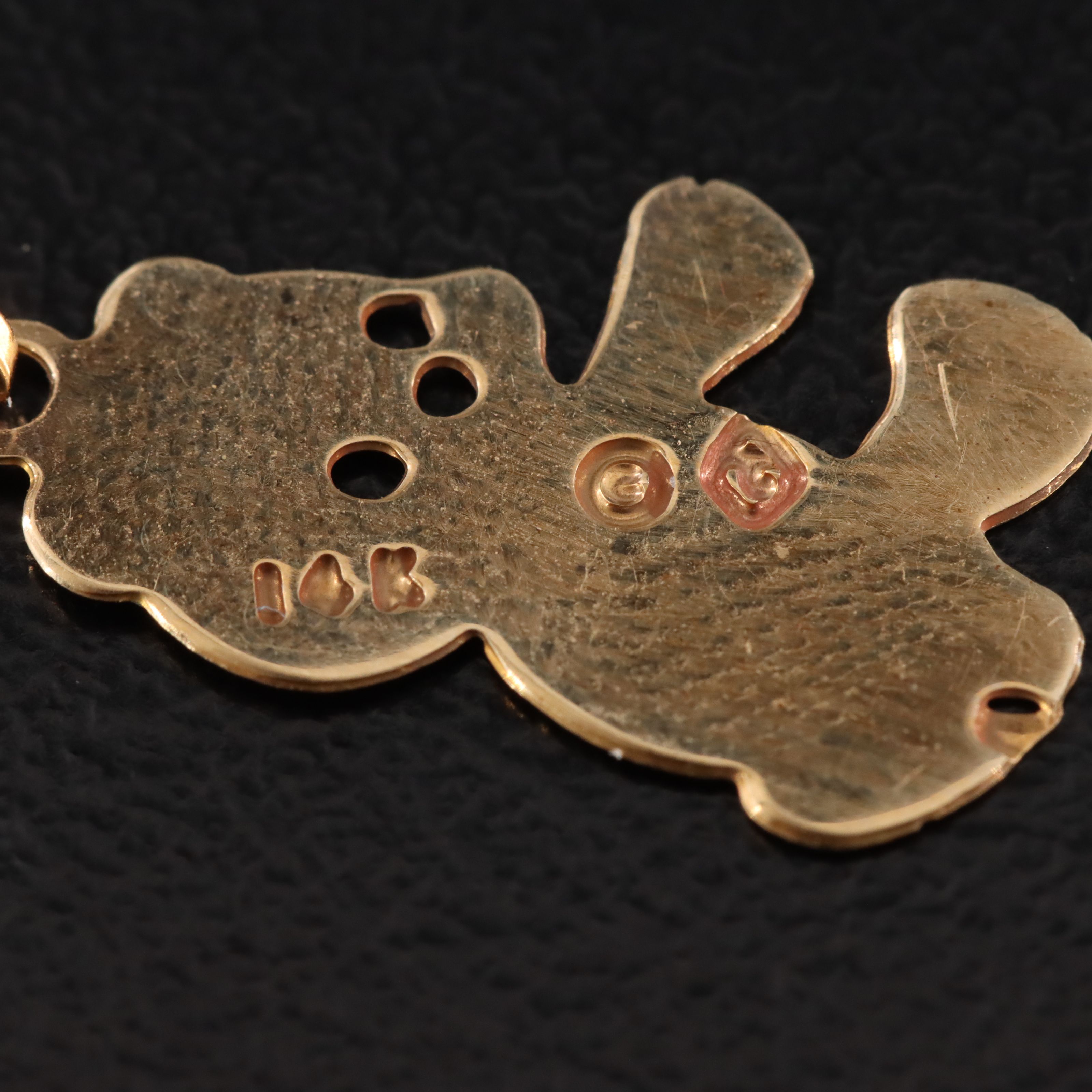 14K  Teddy Bear Charm Pendant