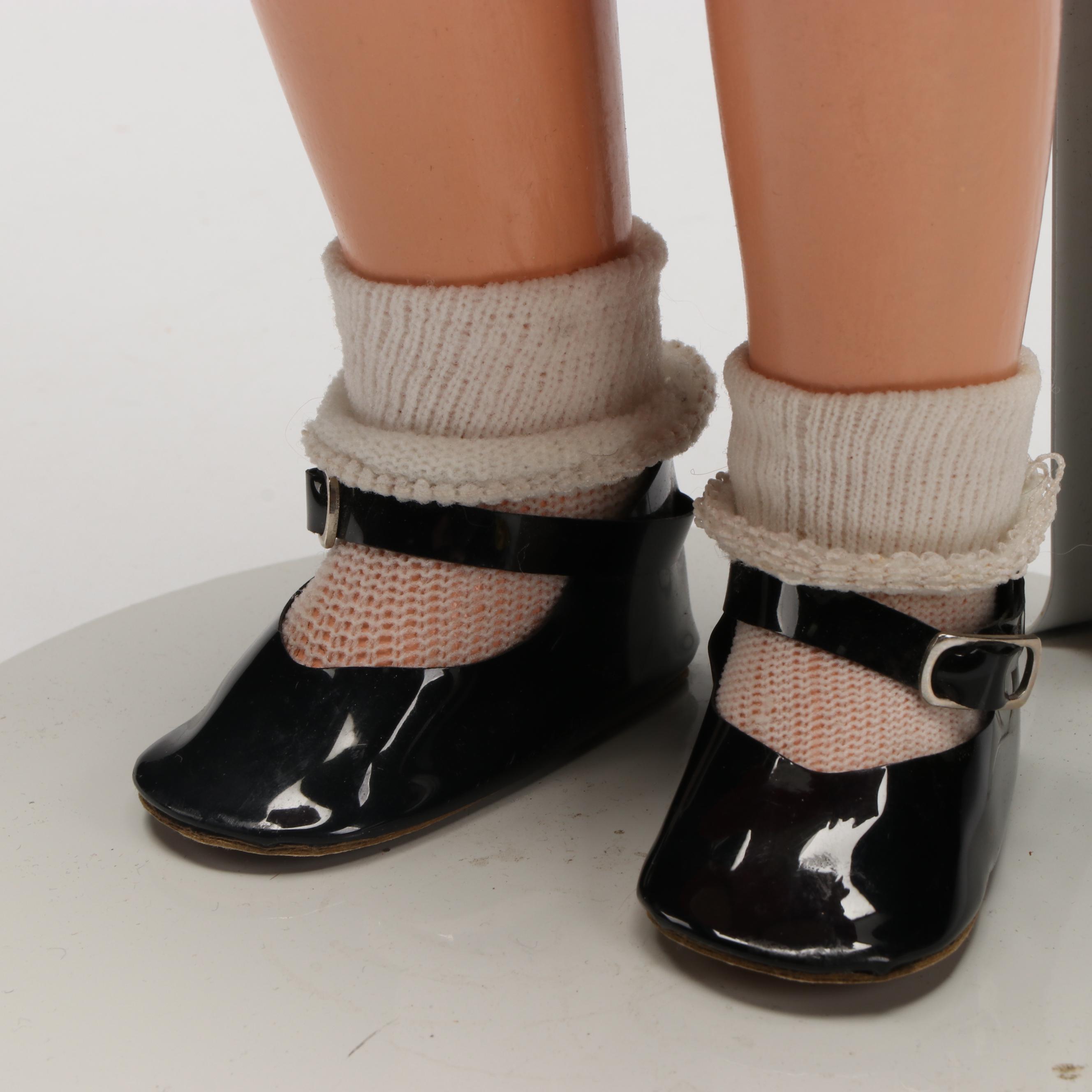 Shirley Temple Type Composite Doll, Early to Mid-20th Century