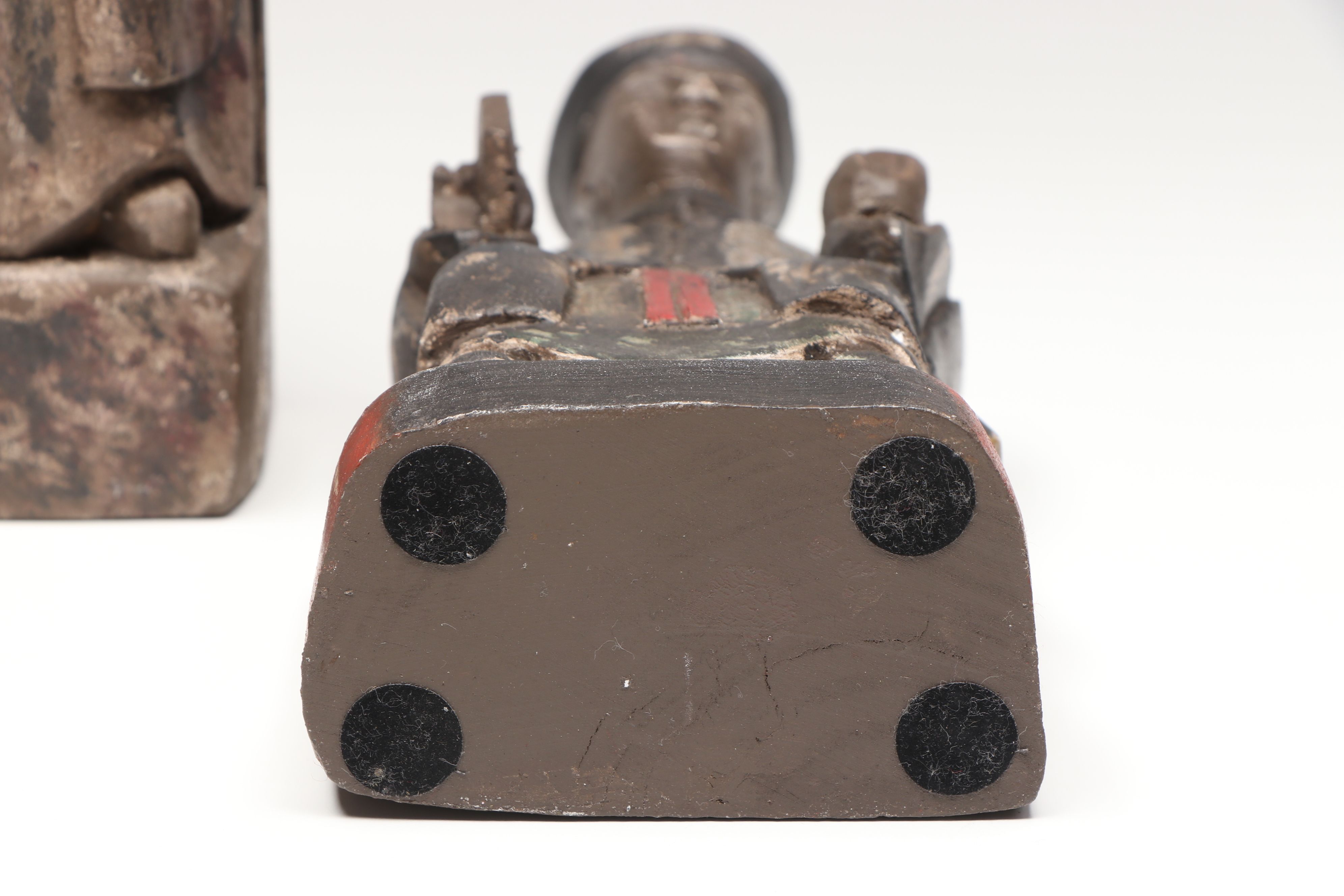 Qing Dynasty Carved Wood Figures