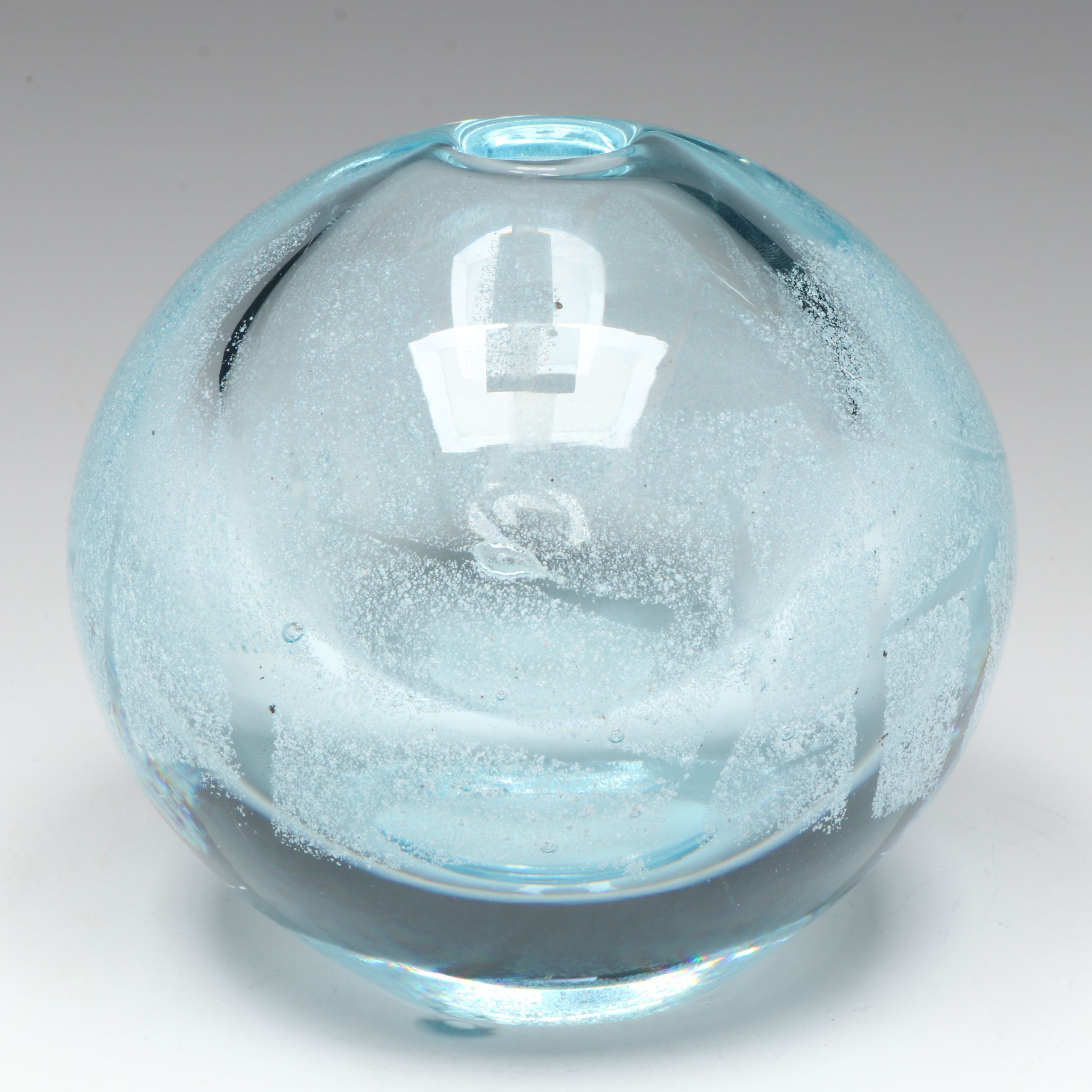 František Vízner Sphere and Flygsfors "Coquille" Swung Vase with More Art Glass