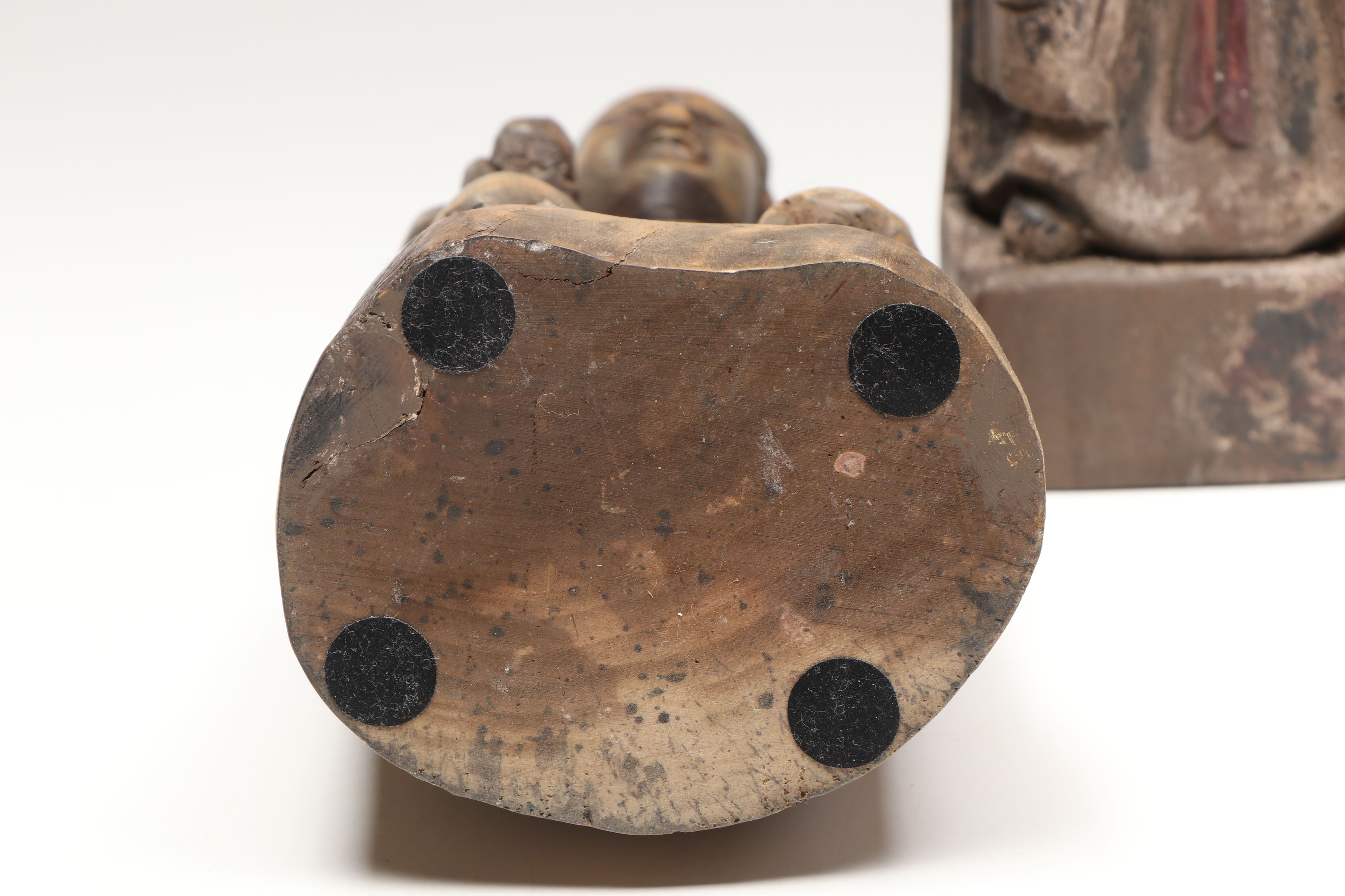 Qing Dynasty Carved Wood Figures