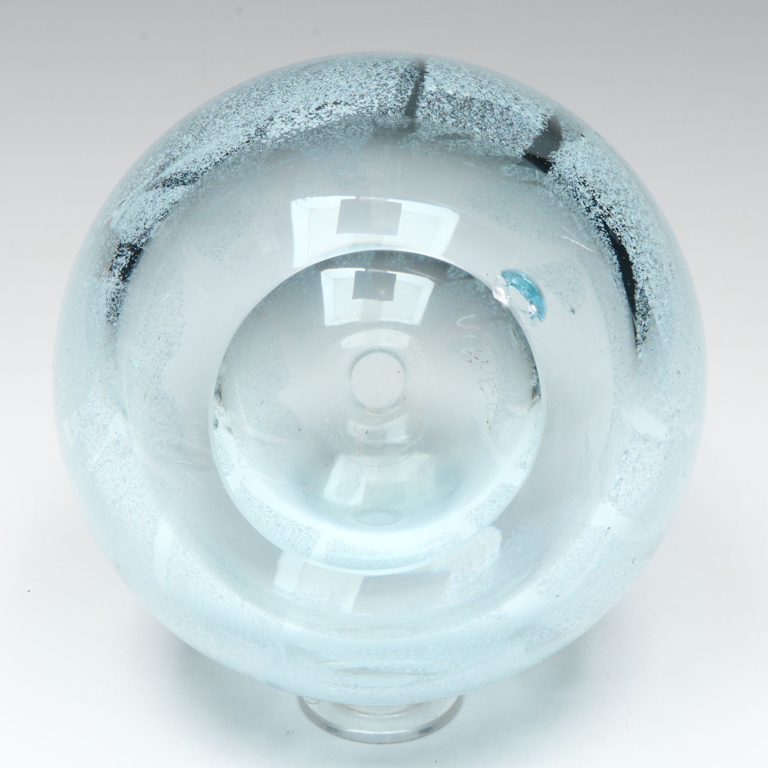 František Vízner Sphere and Flygsfors "Coquille" Swung Vase with More Art Glass