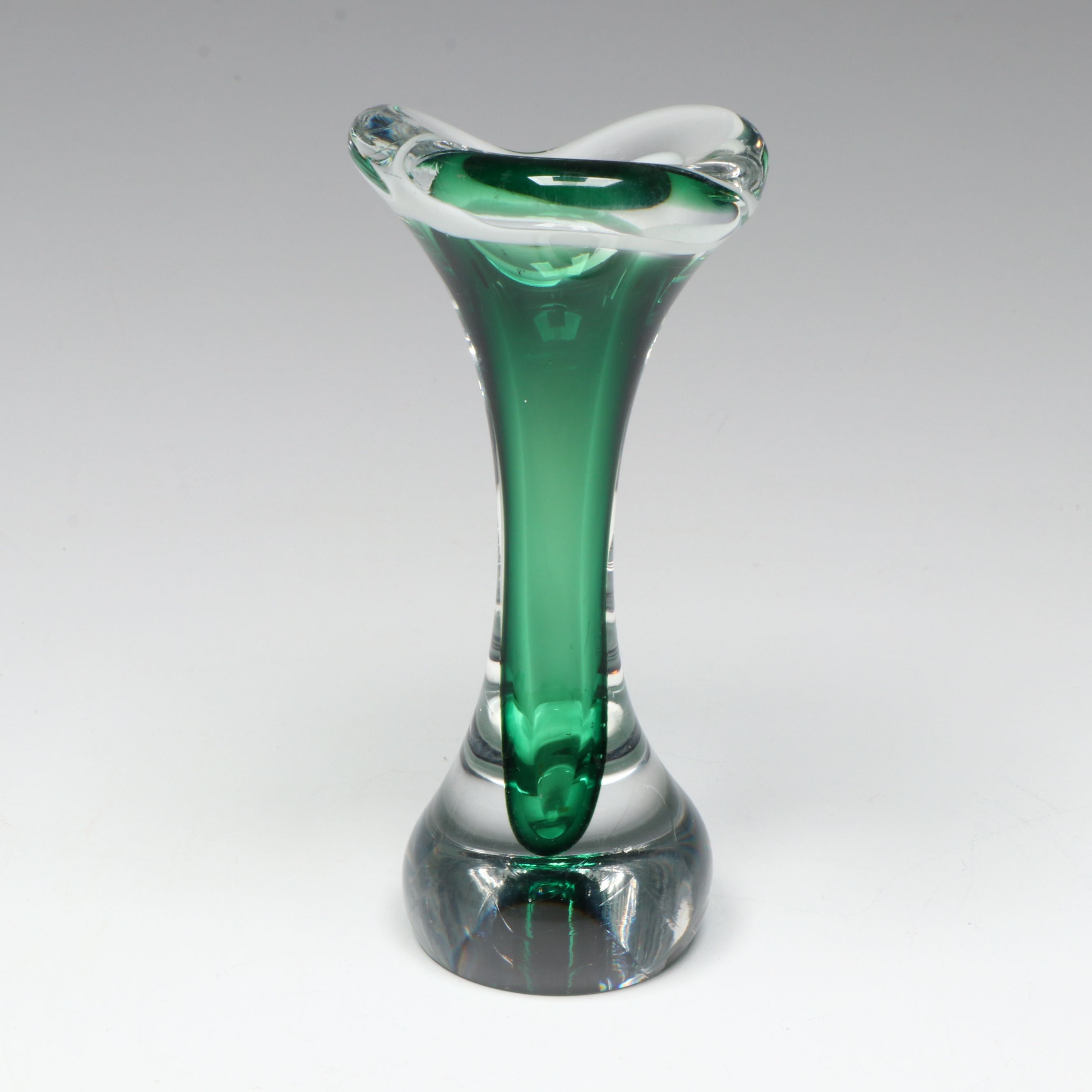 František Vízner Sphere and Flygsfors "Coquille" Swung Vase with More Art Glass