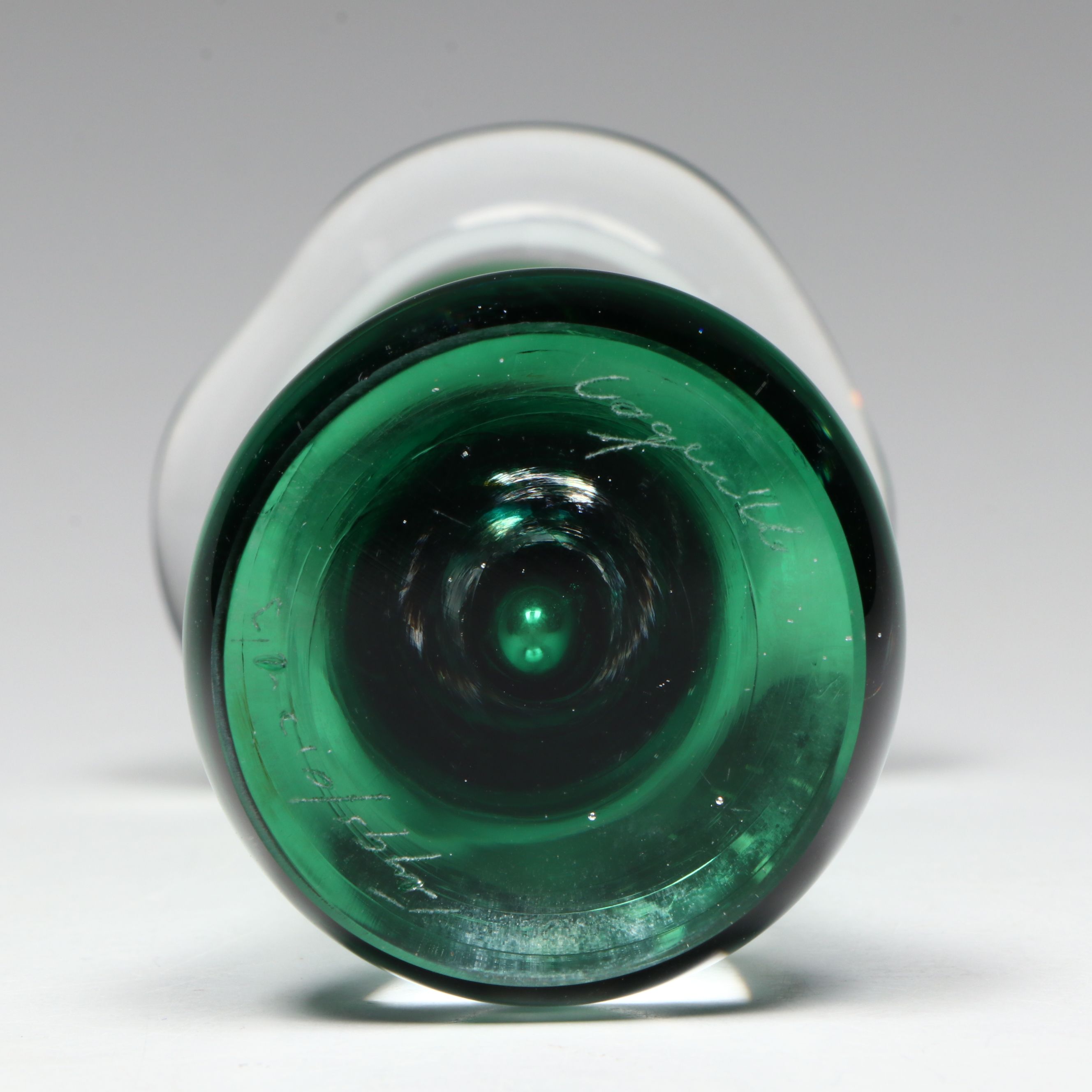 František Vízner Sphere and Flygsfors "Coquille" Swung Vase with More Art Glass